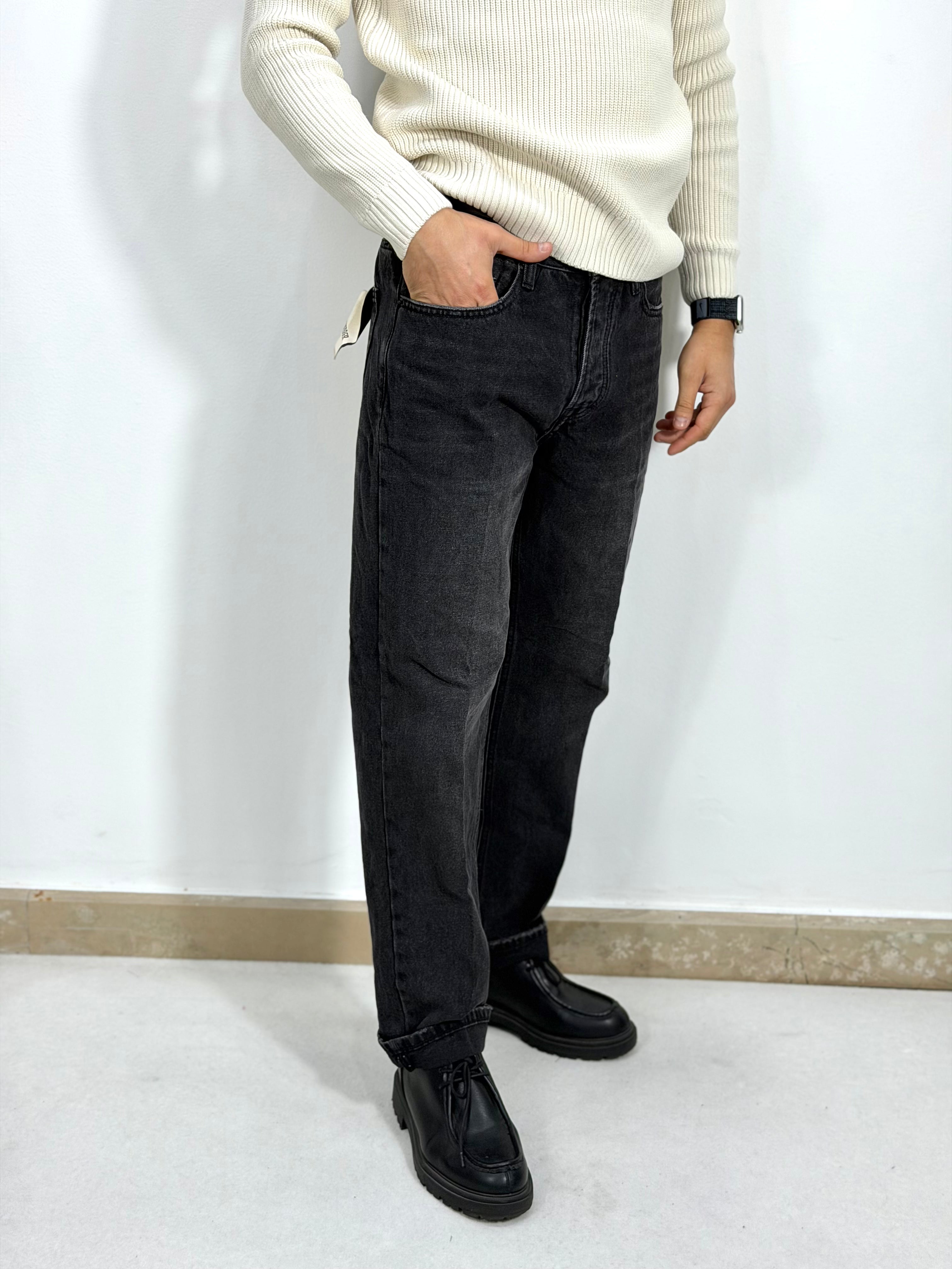 DENIM NERO IN TELA FISSA