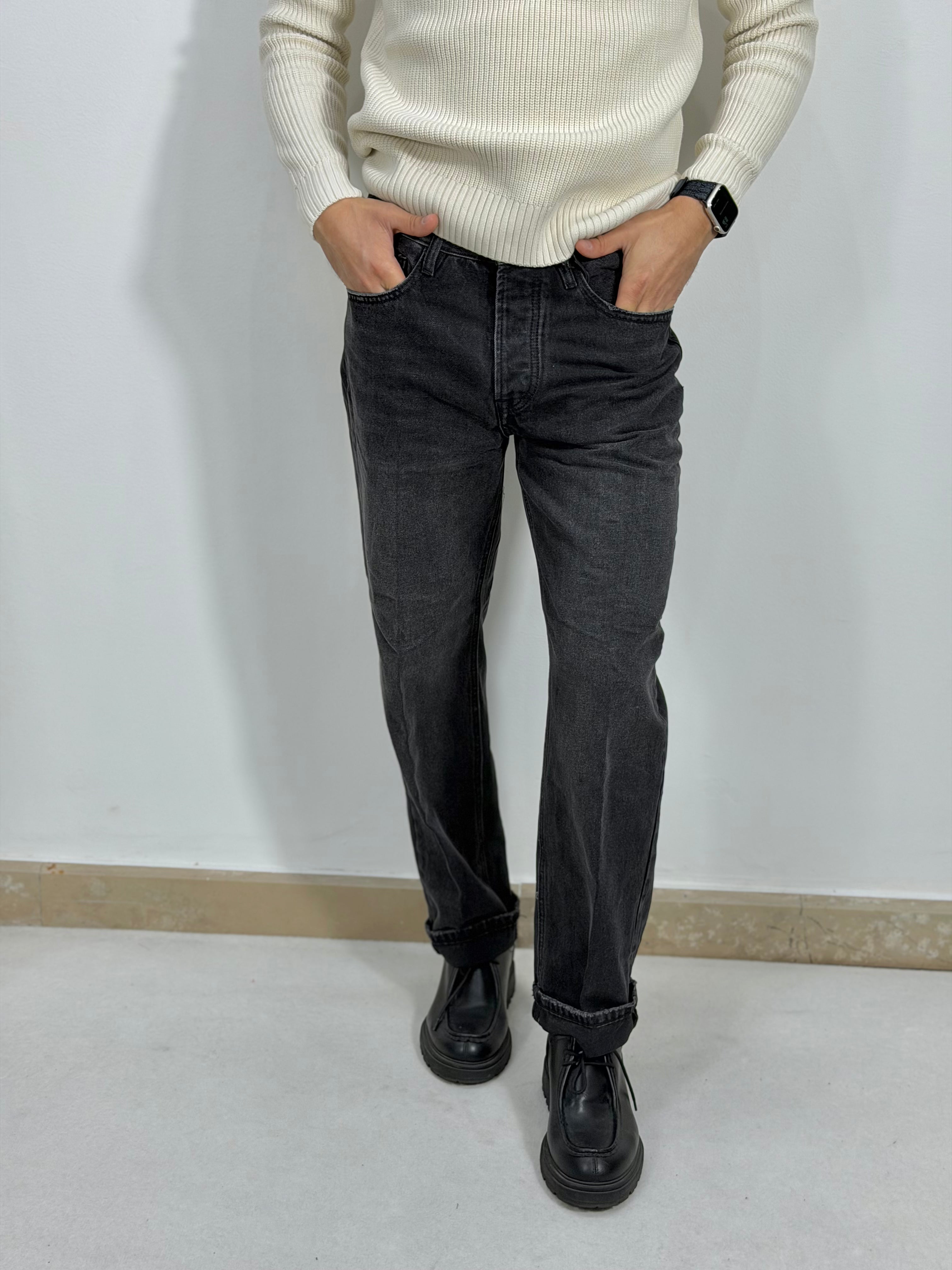 DENIM NERO IN TELA FISSA