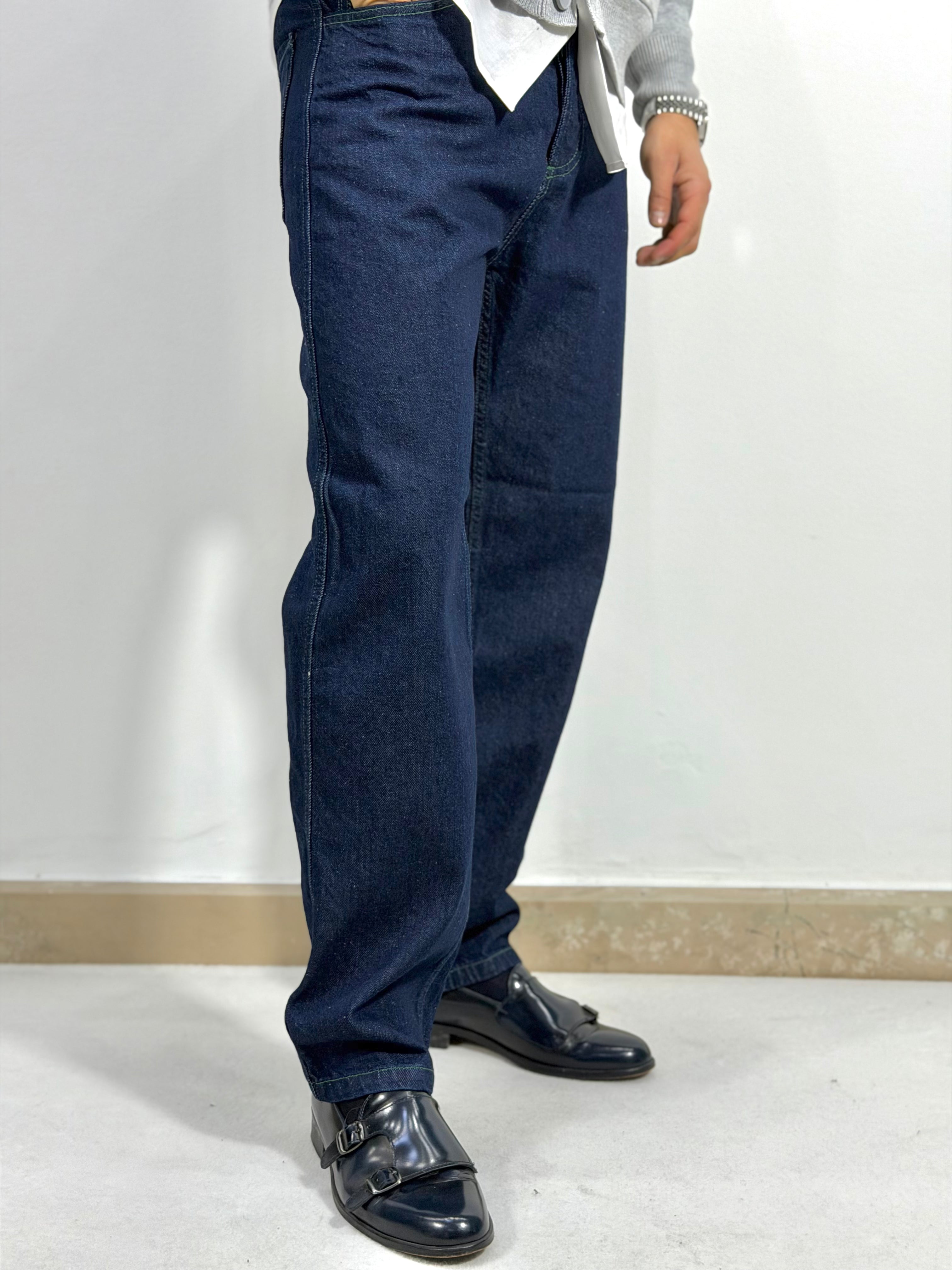 DENIM CON CUCITURE VERDI