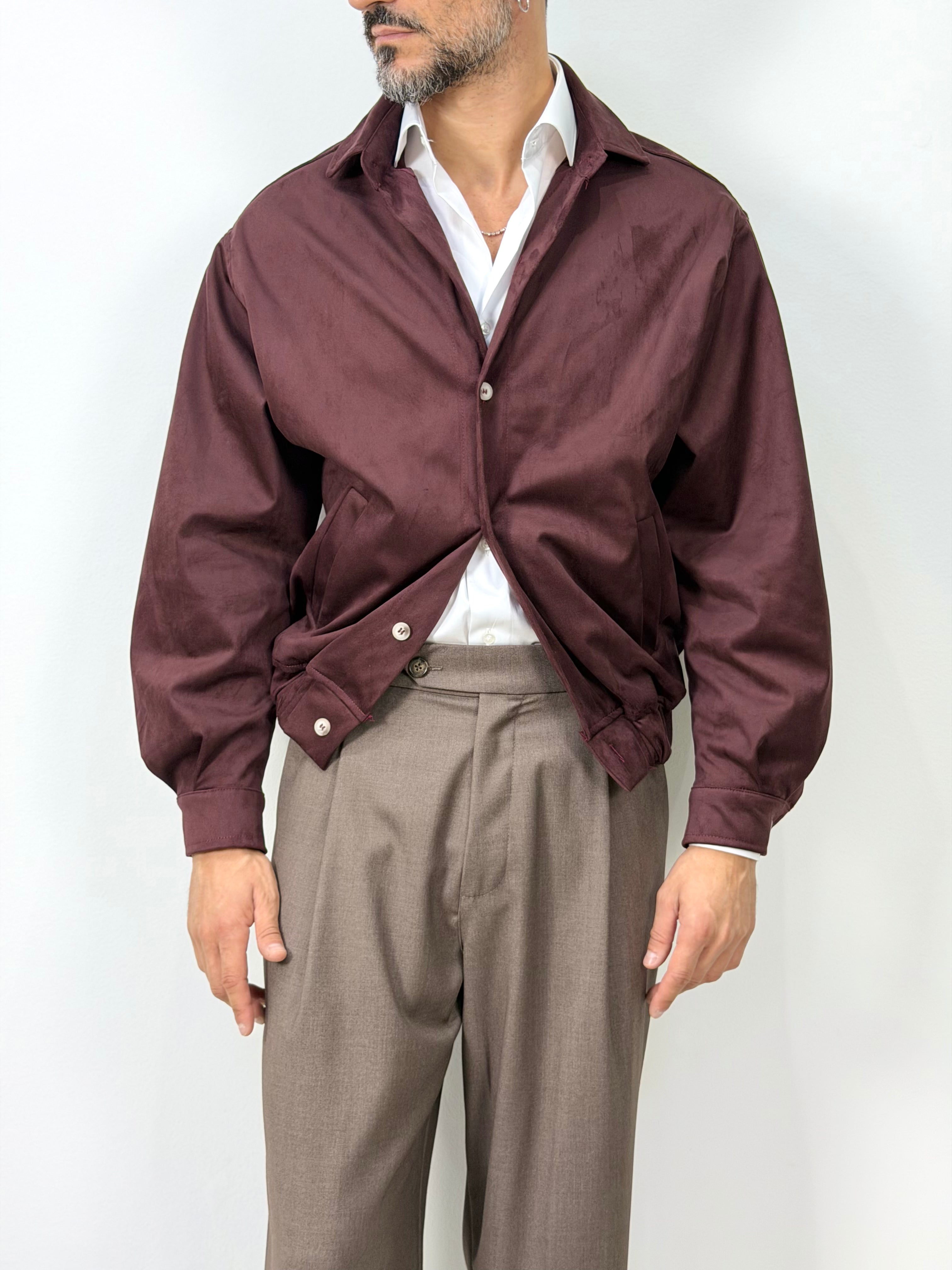 GIACCA CROP IN SUEDE