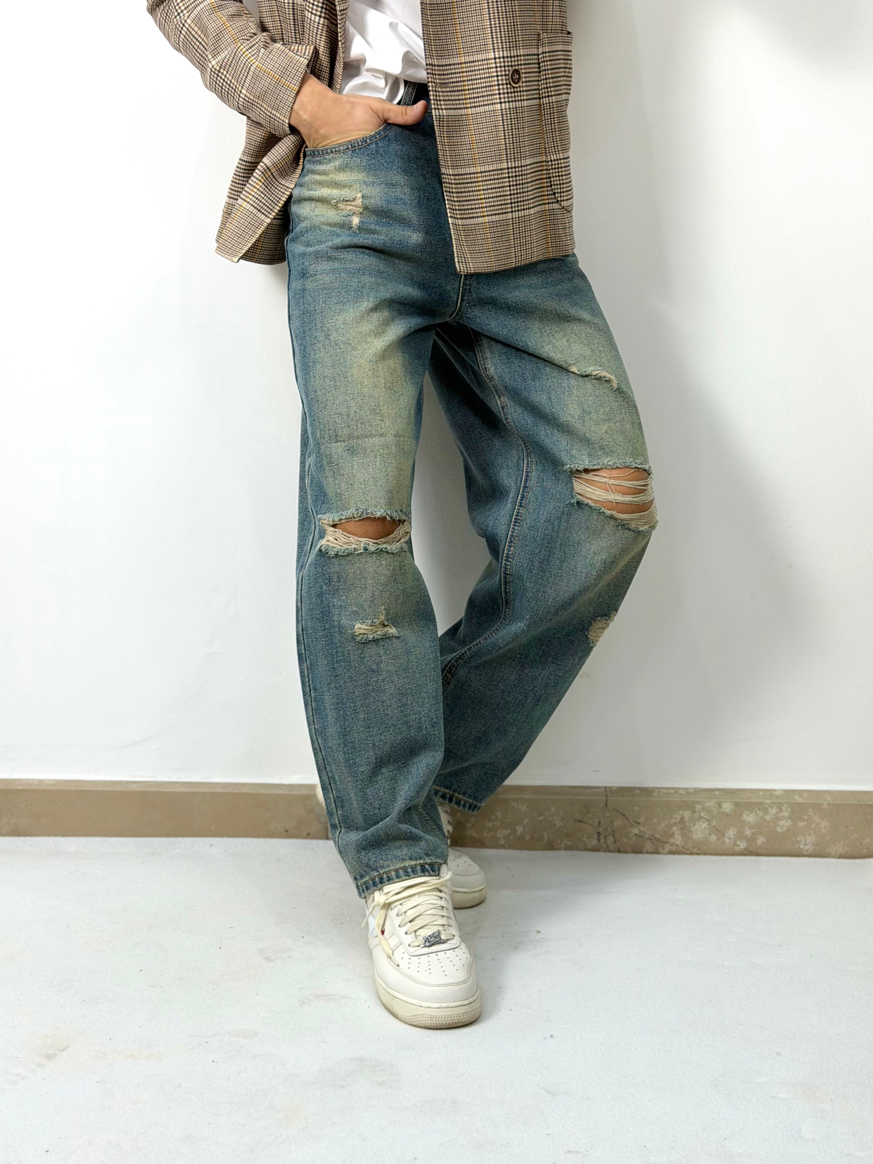 DENIM BALLON CON STRAPPI