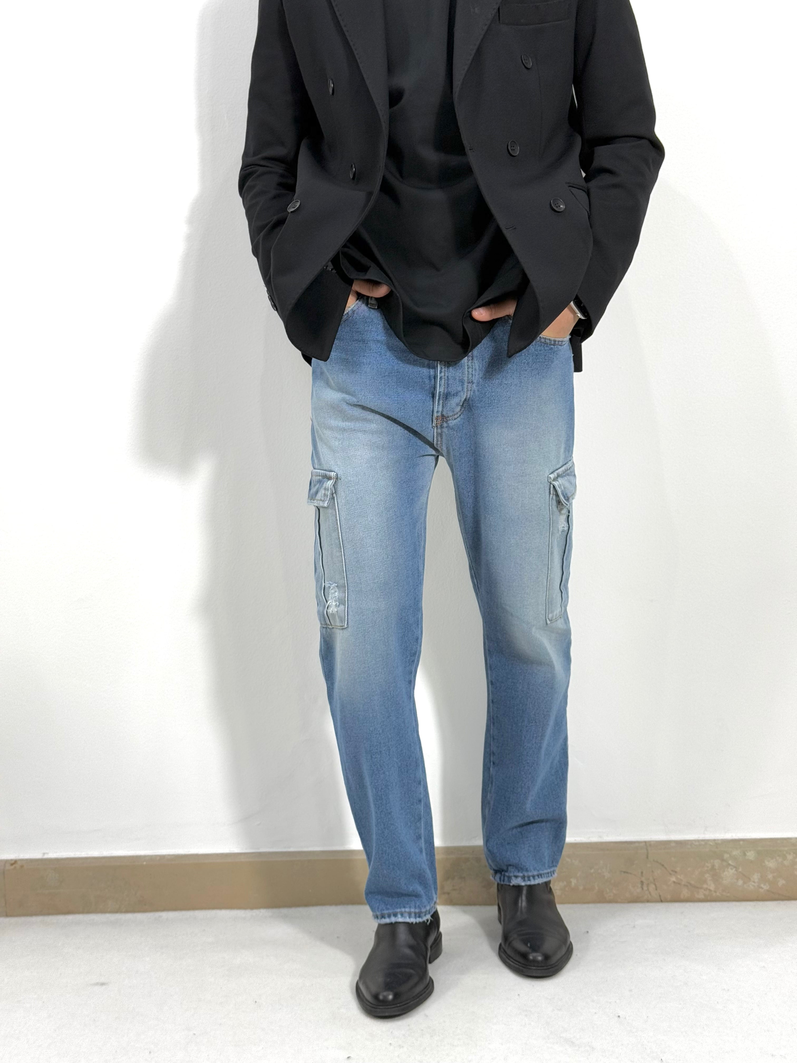 DENIM CARGO SKY