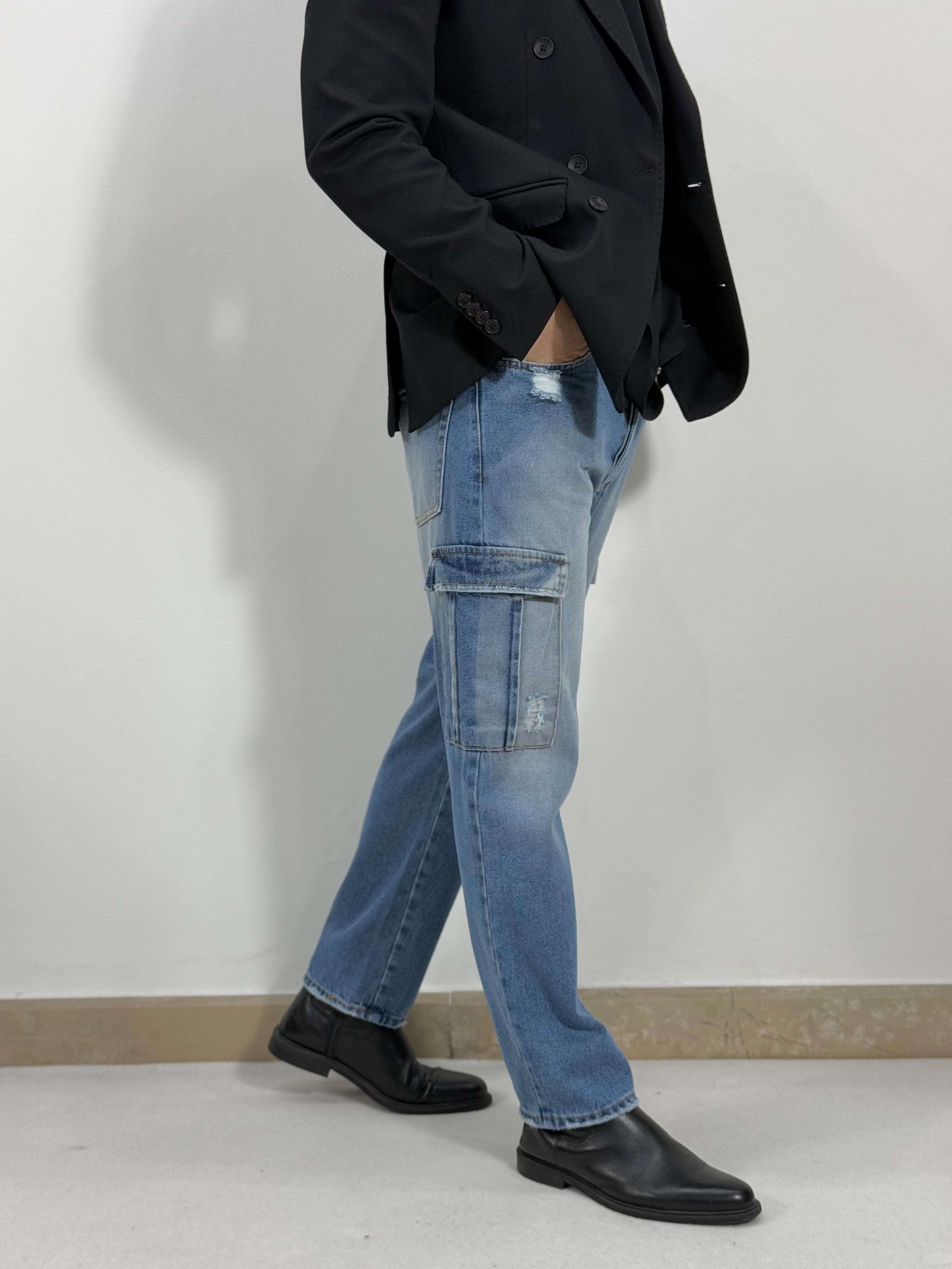 DENIM CARGO SKY