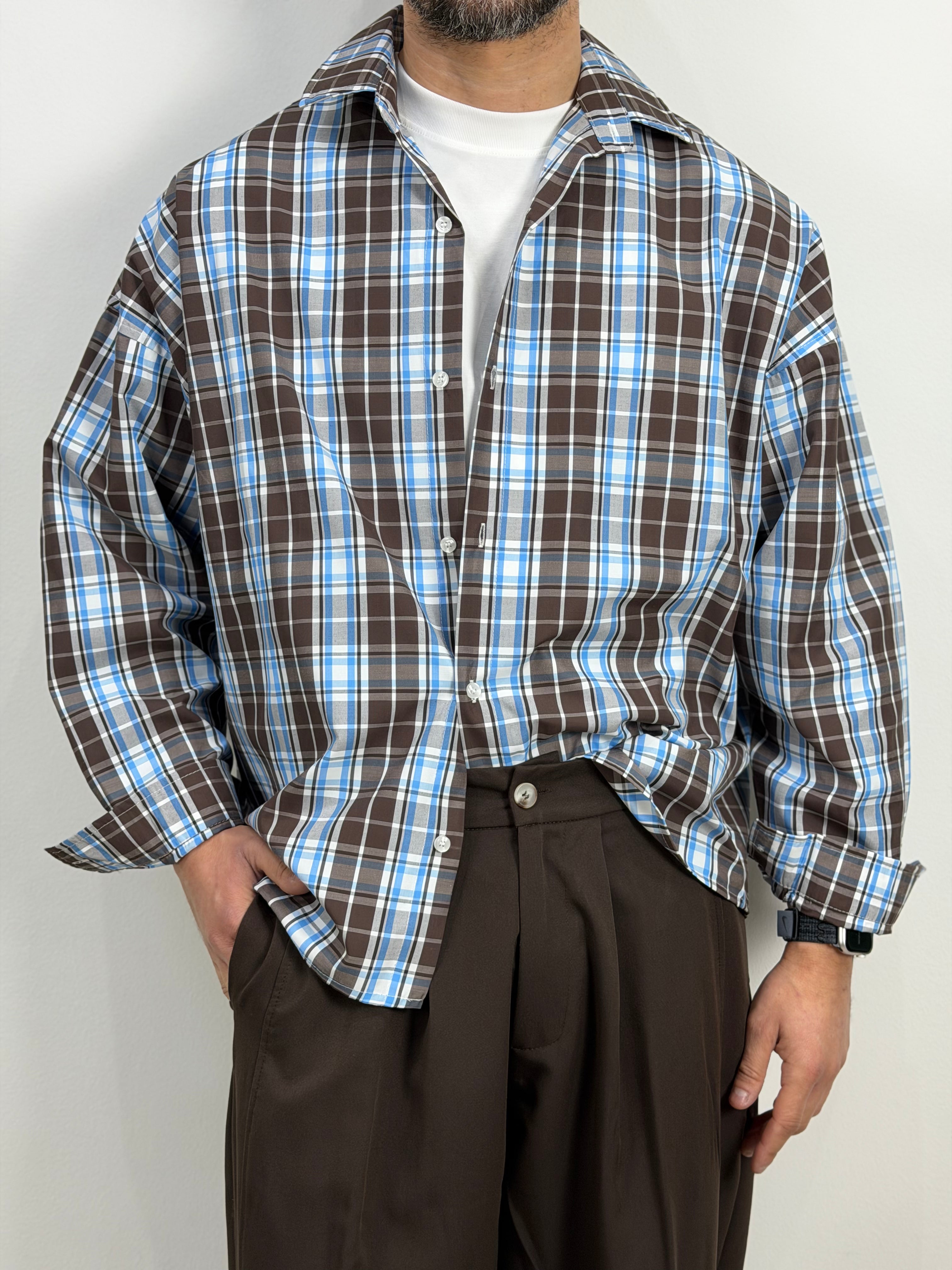 CAMICIA A QUADRI OVER