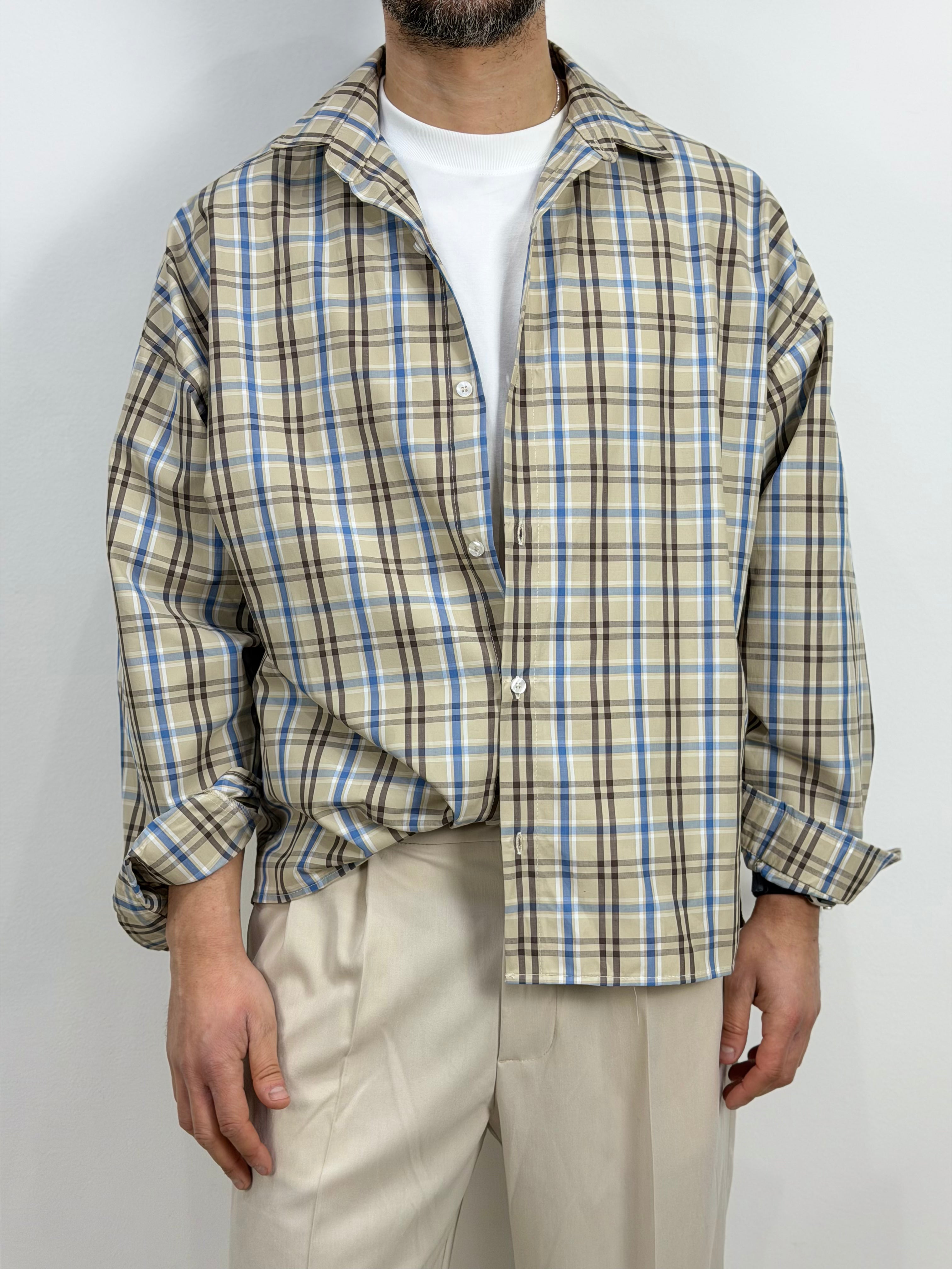 CAMICIA A QUADRI OVER