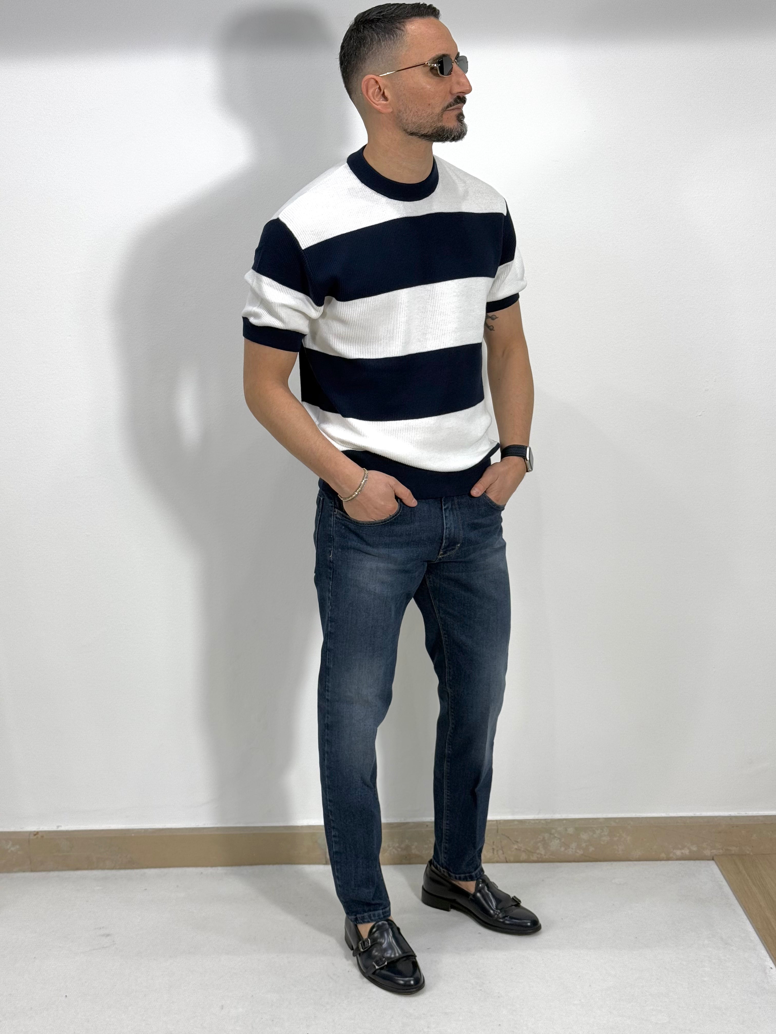 MAGLIA FILO RIGATA