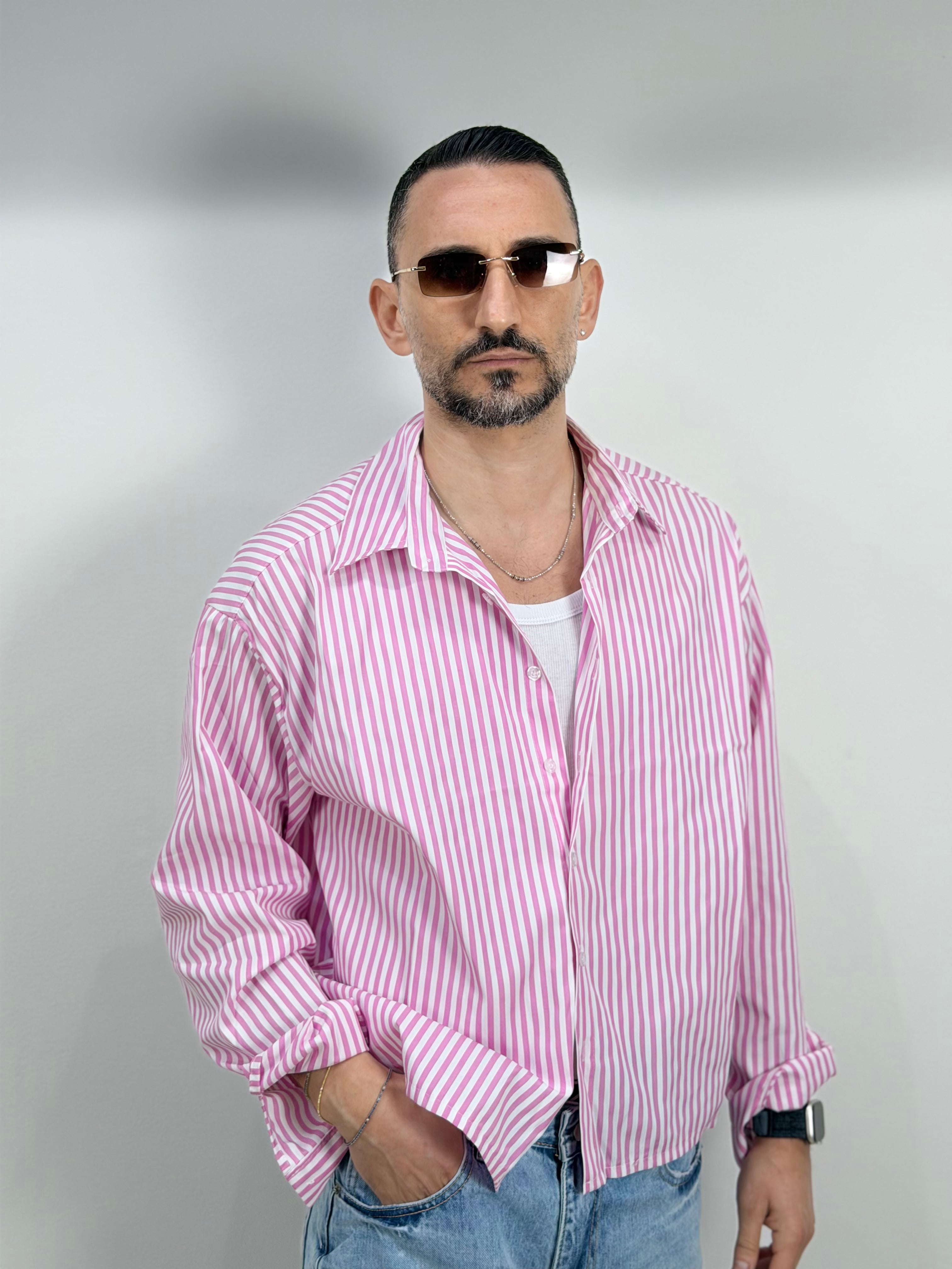 CAMICIA CROP RIGA LARGA