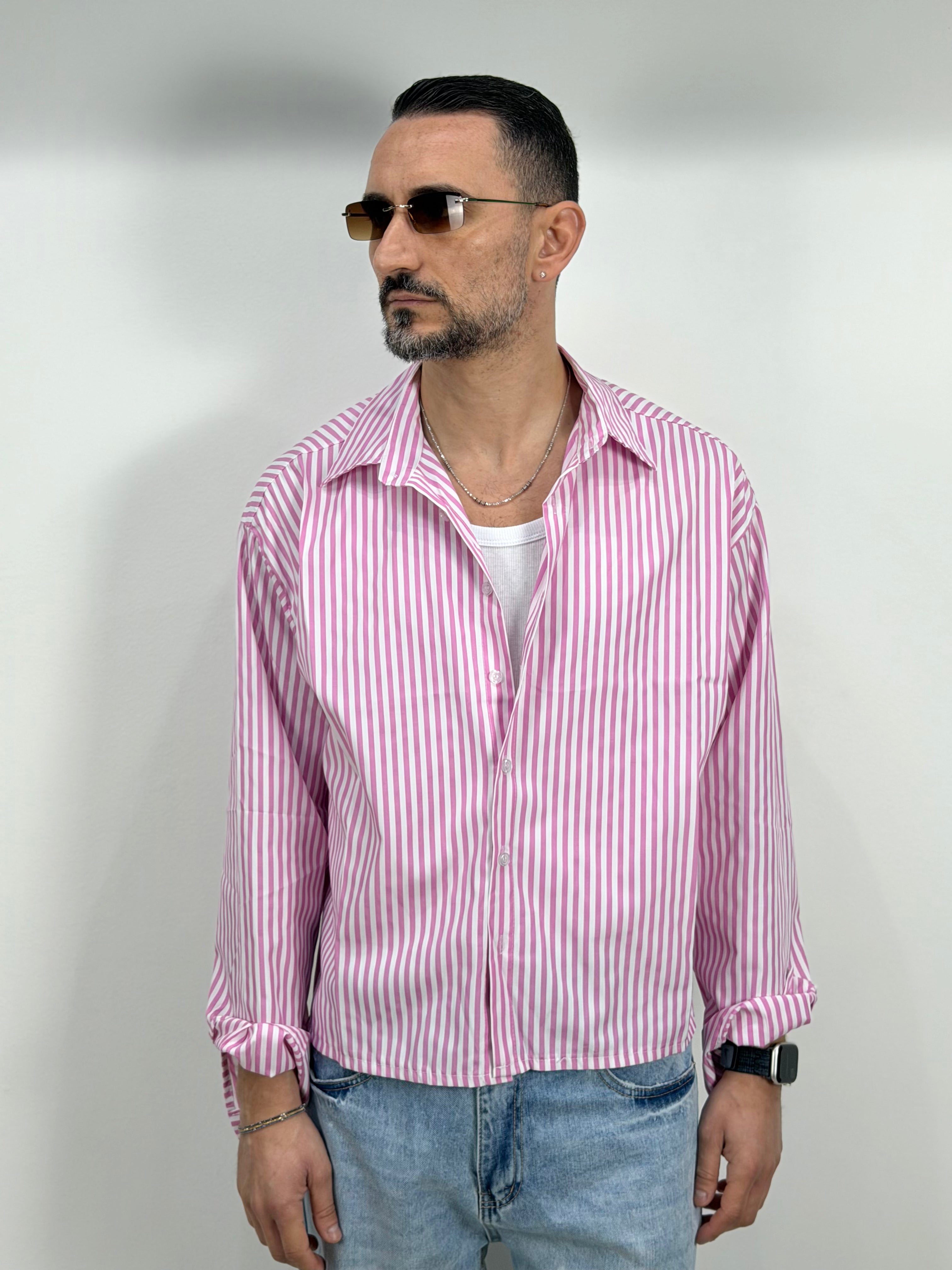 CAMICIA CROP RIGA LARGA