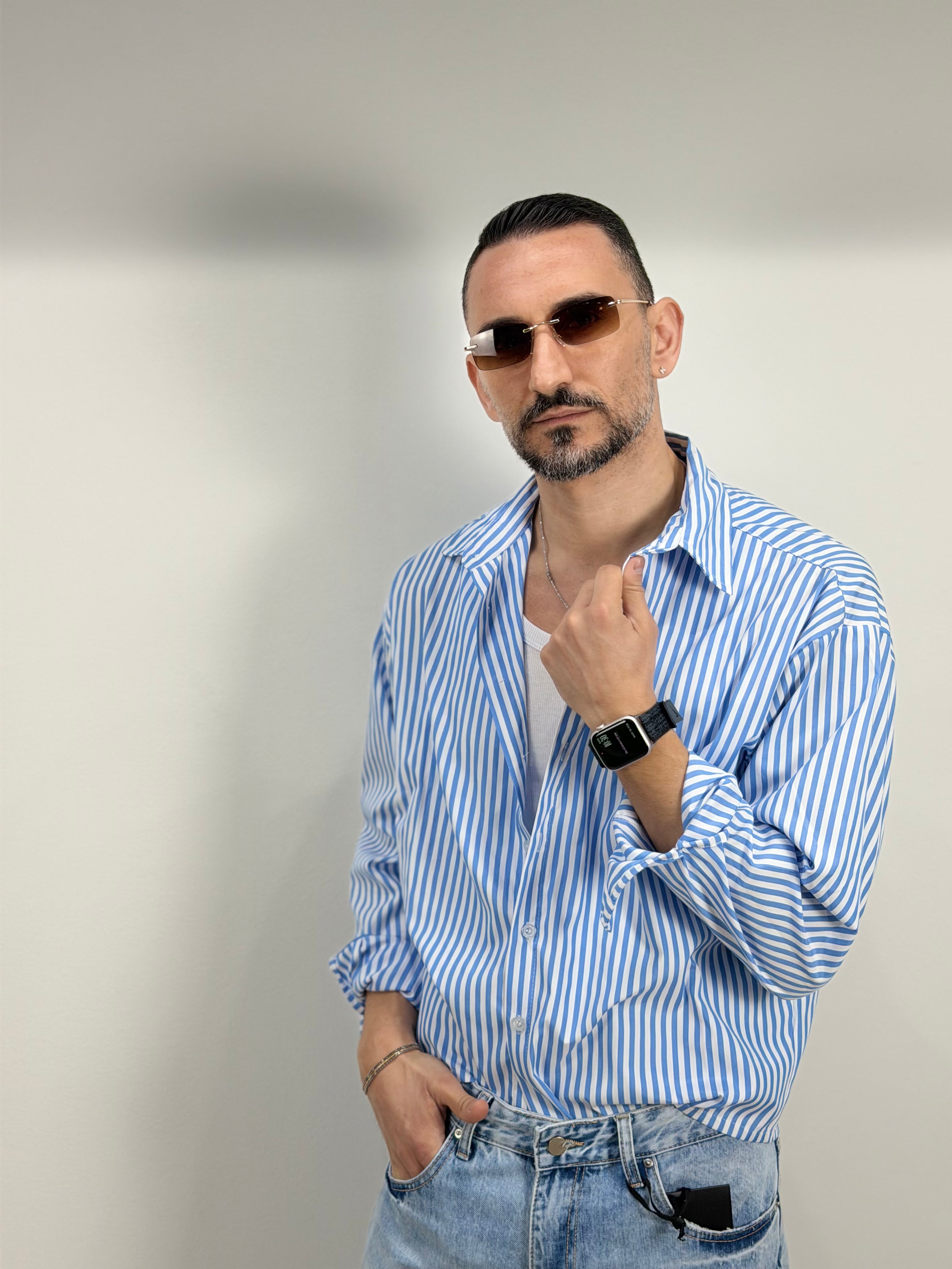 CAMICIA CROP RIGA LARGA