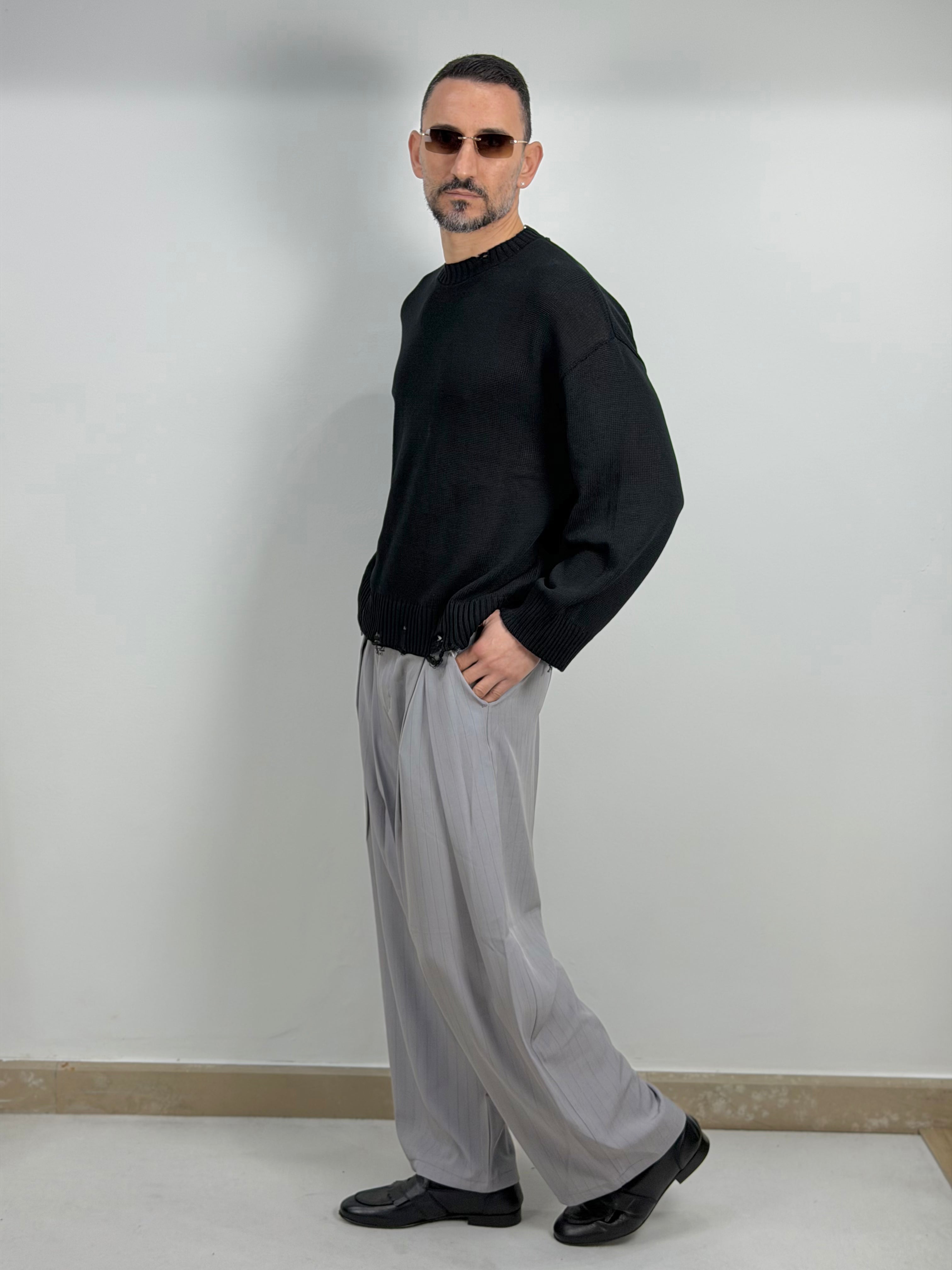 PANTALONE SUPER PINCES GESSATO