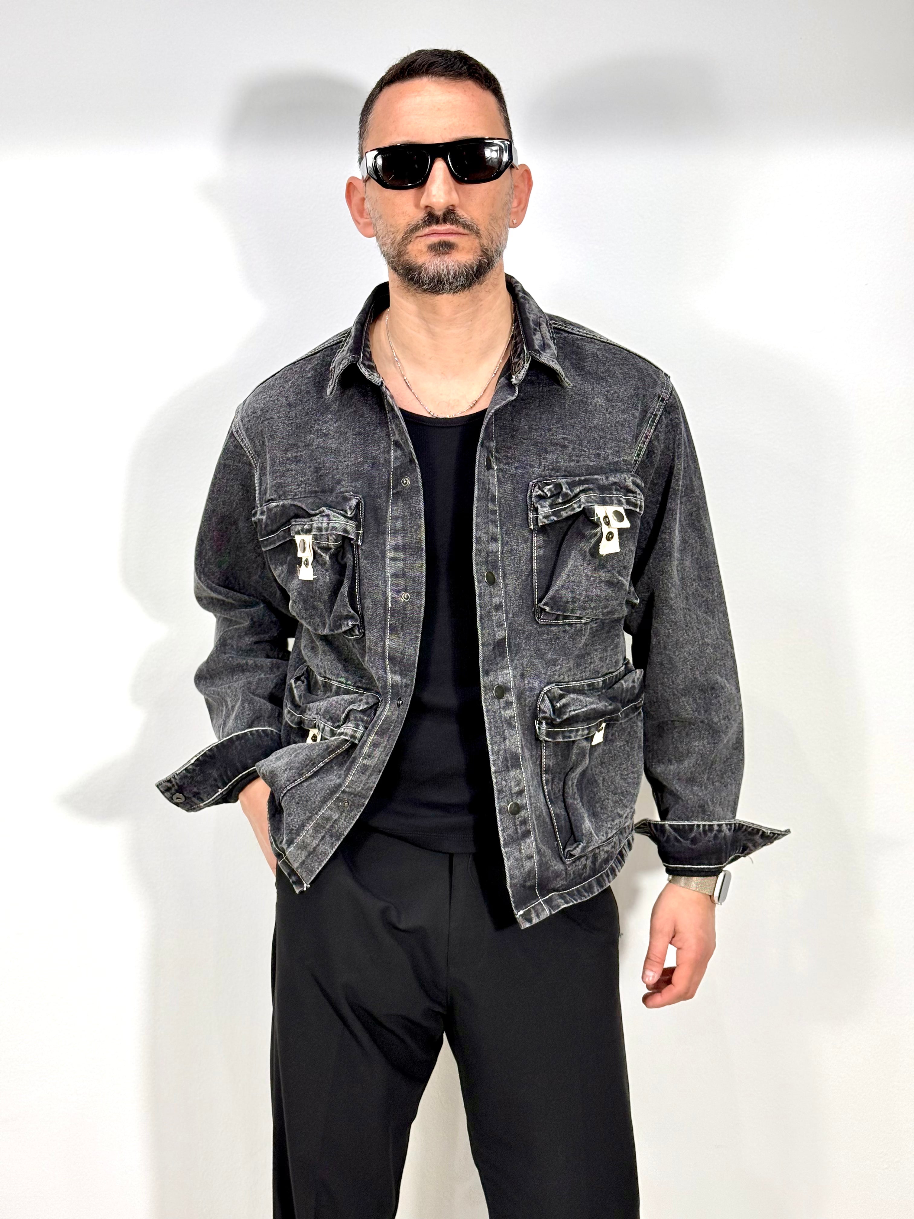 GIUBBOTTO DENIM NERO
