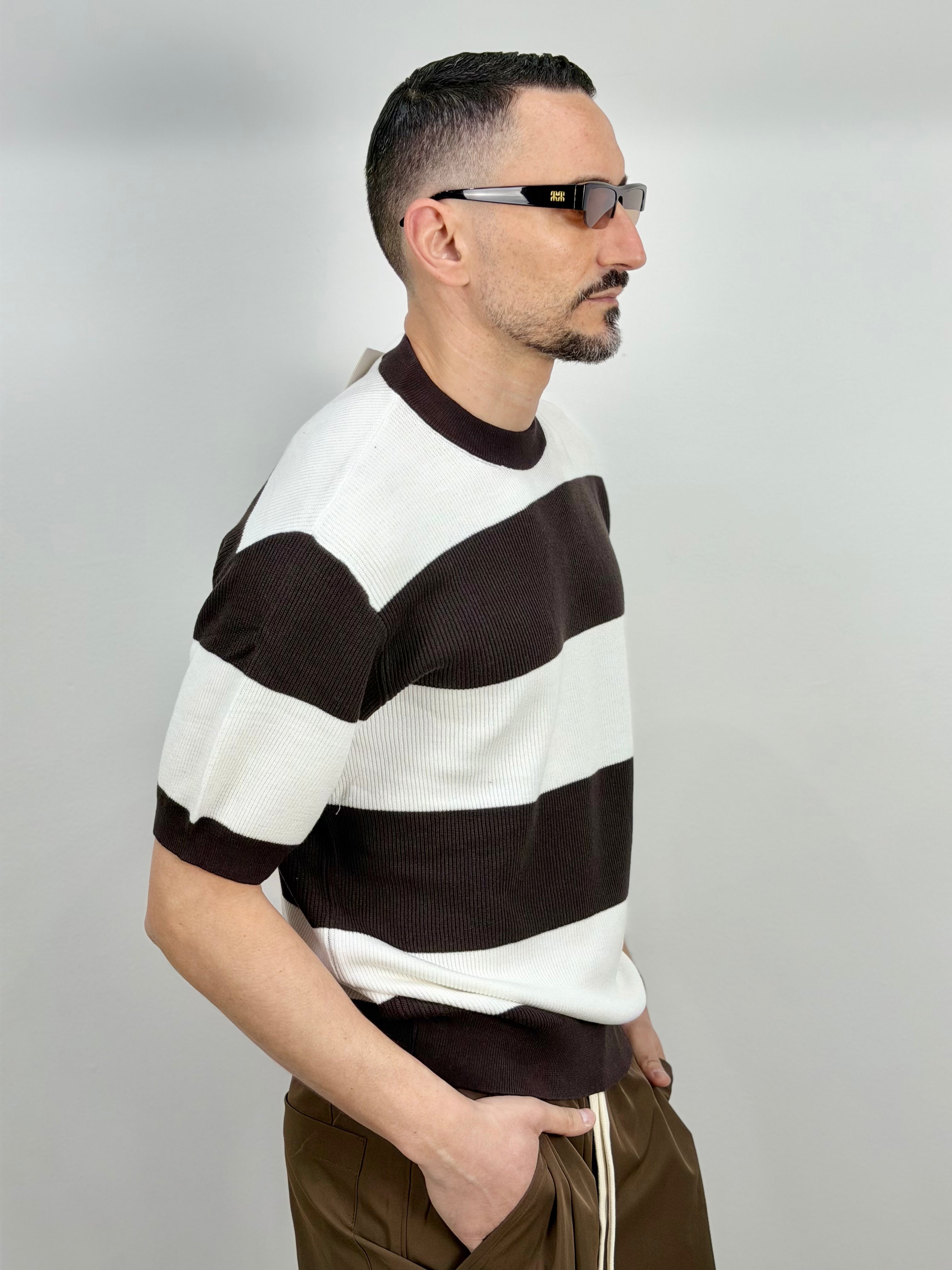 MAGLIA OVER RIGATA