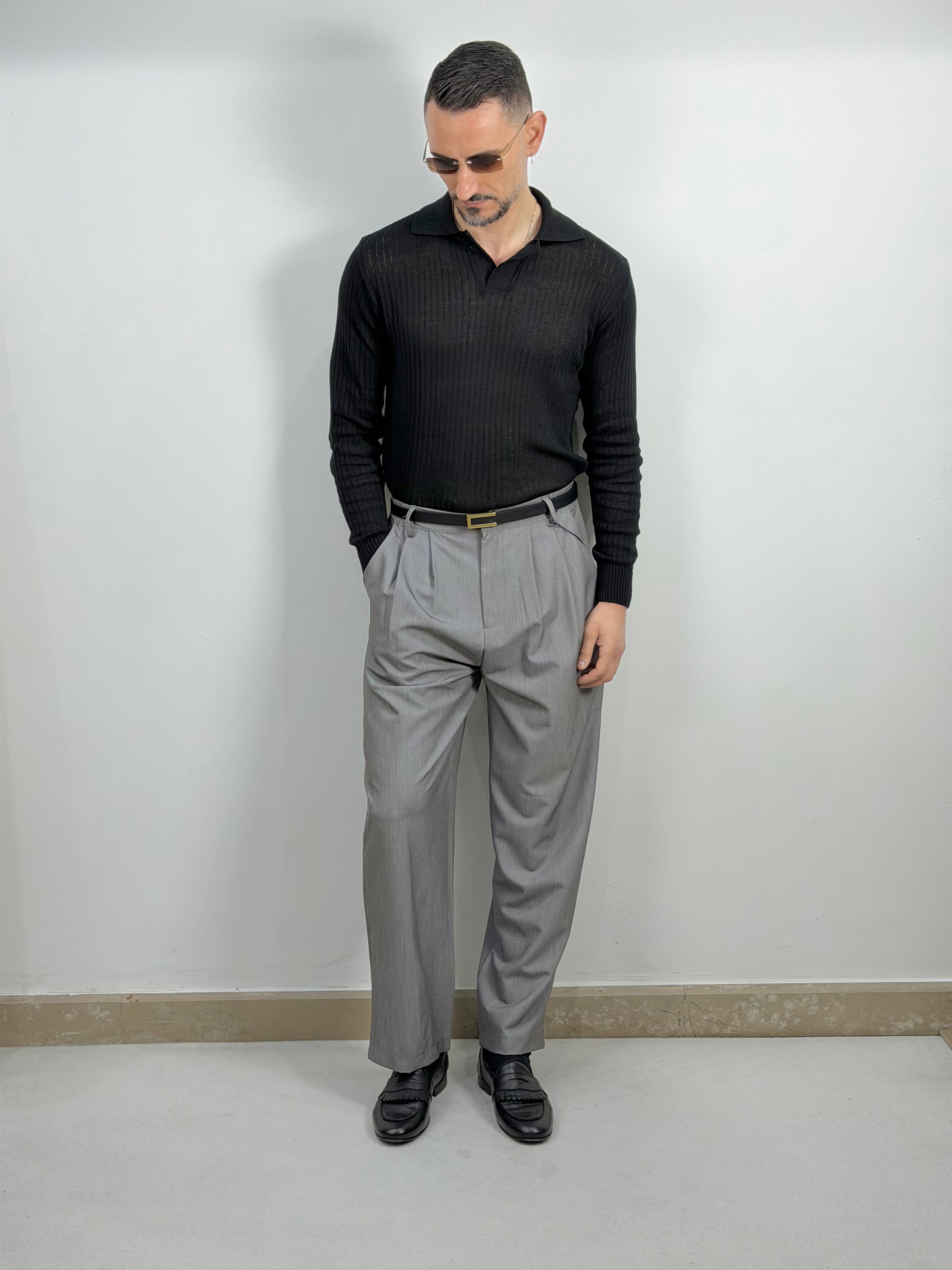 POLO MANICA LUNGA A COSTINA