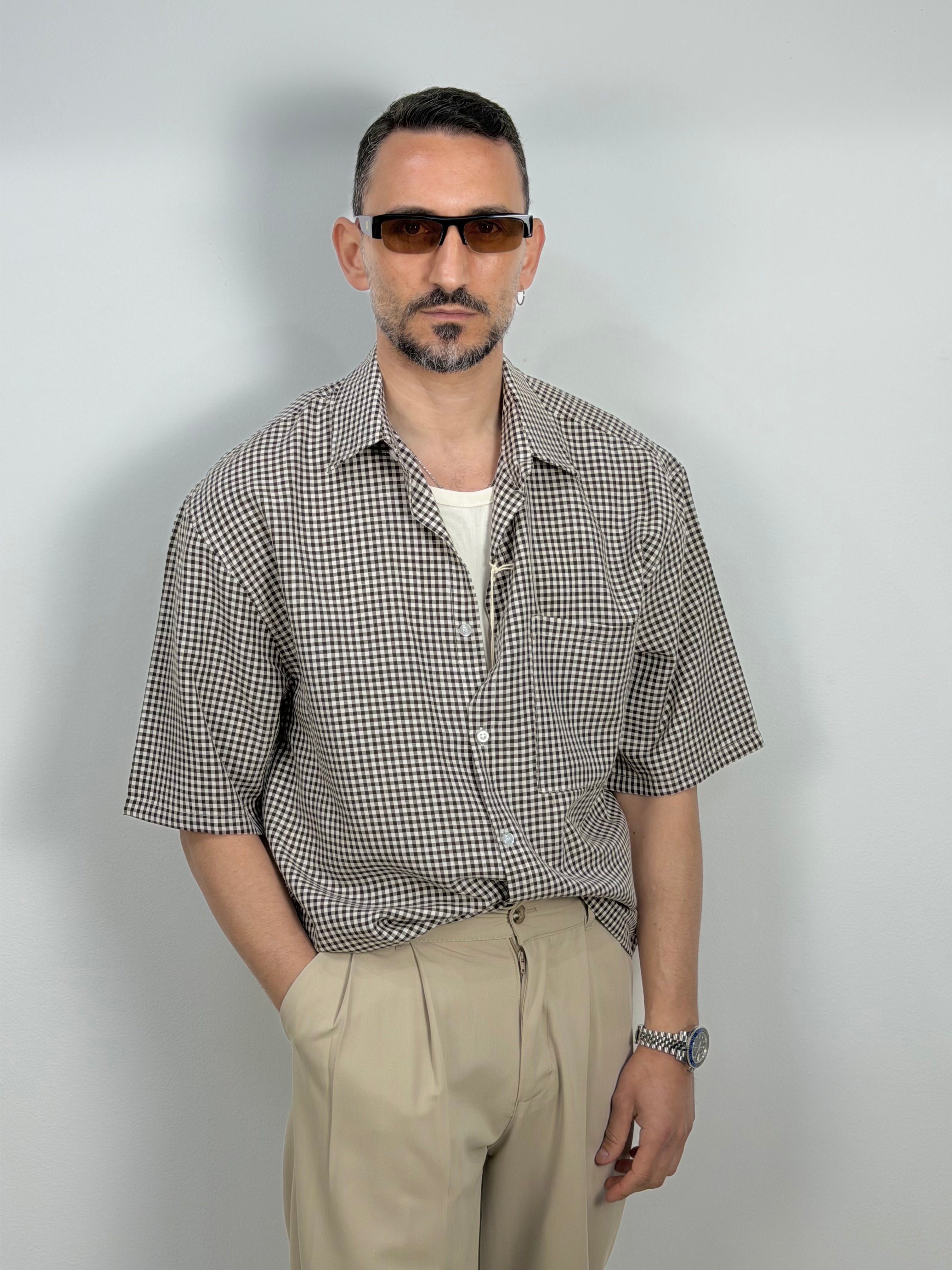 CAMICIA A QUADRI MANICA CORTA