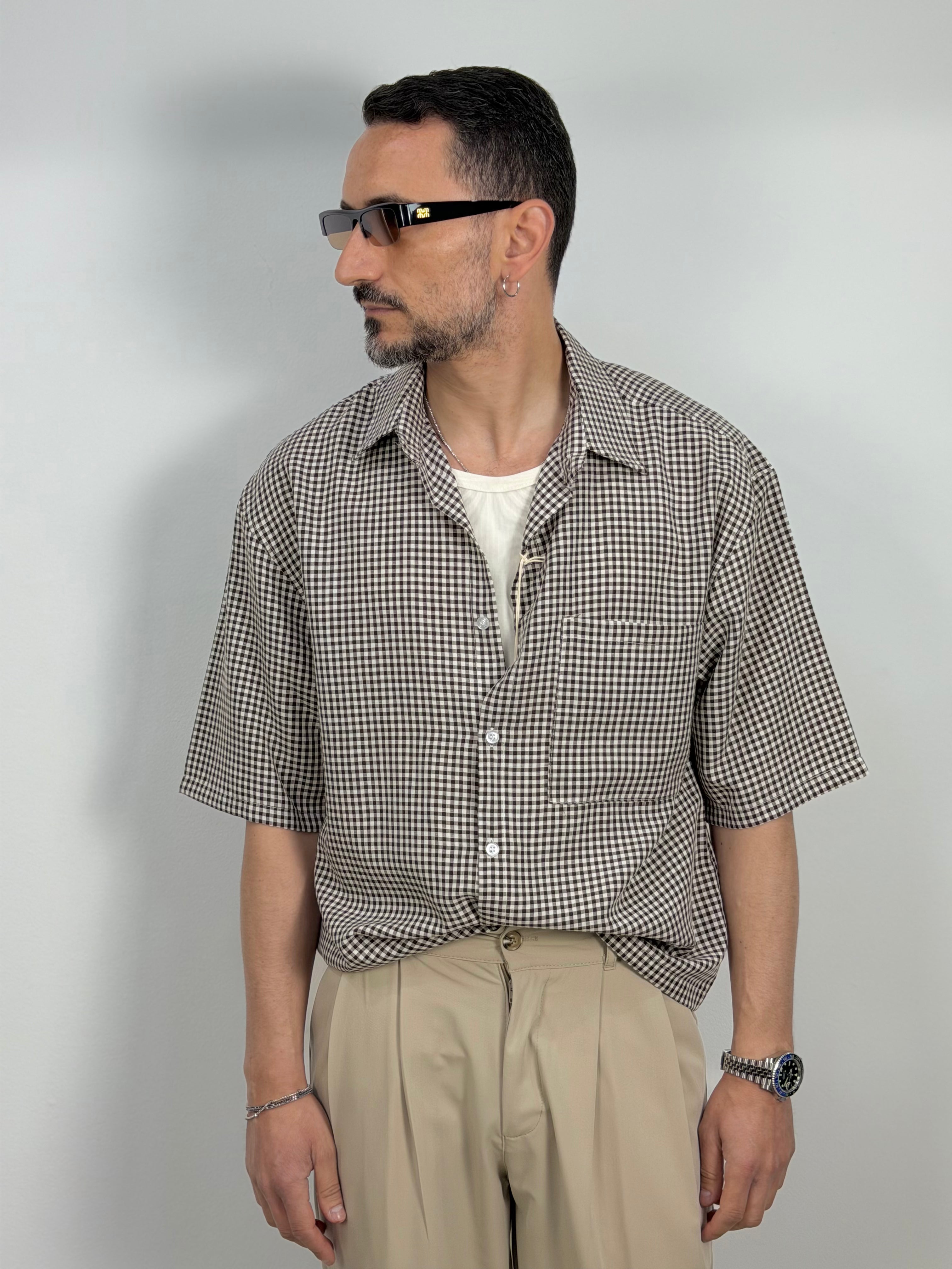 CAMICIA A QUADRI MANICA CORTA