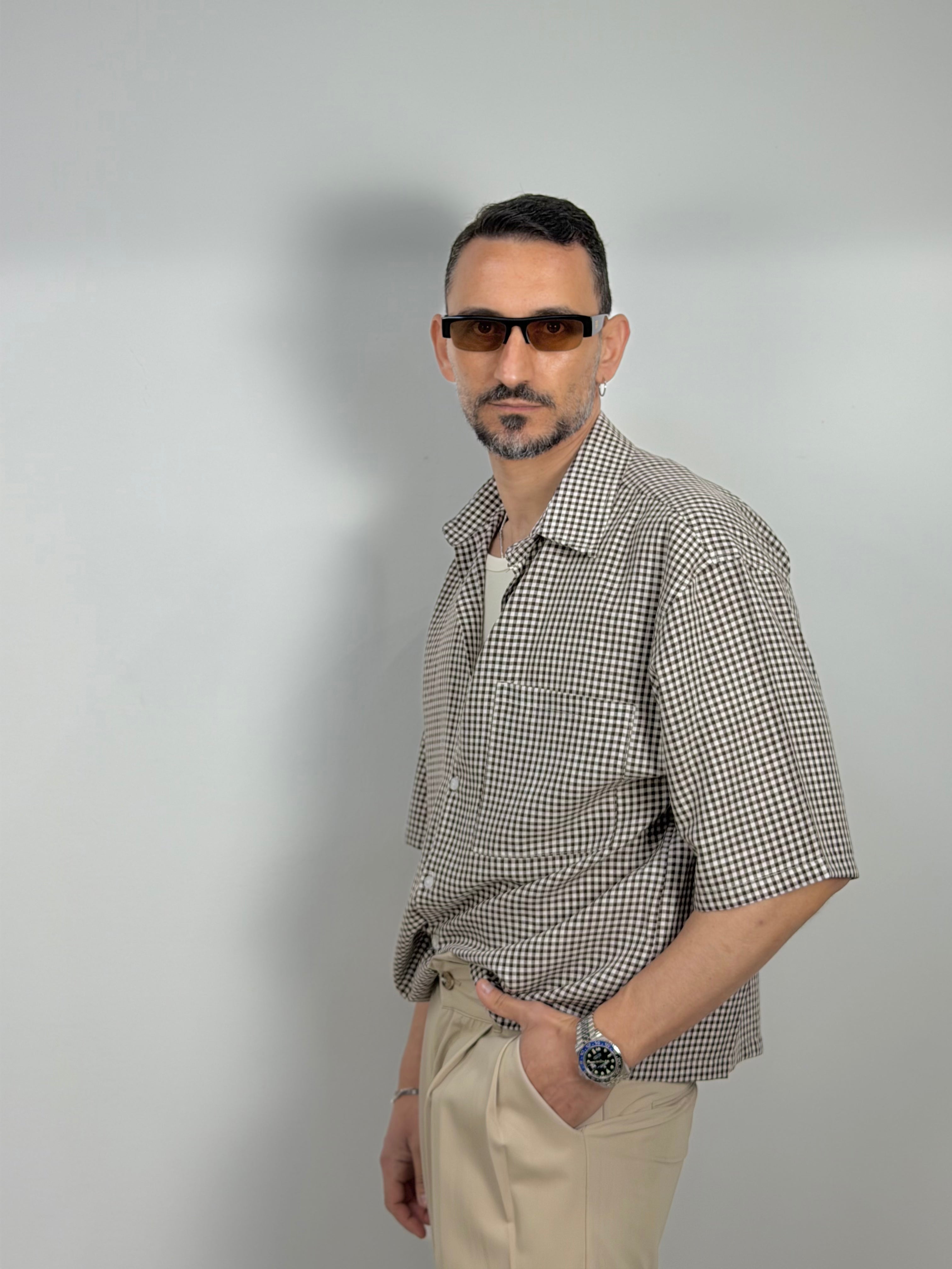 CAMICIA A QUADRI MANICA CORTA