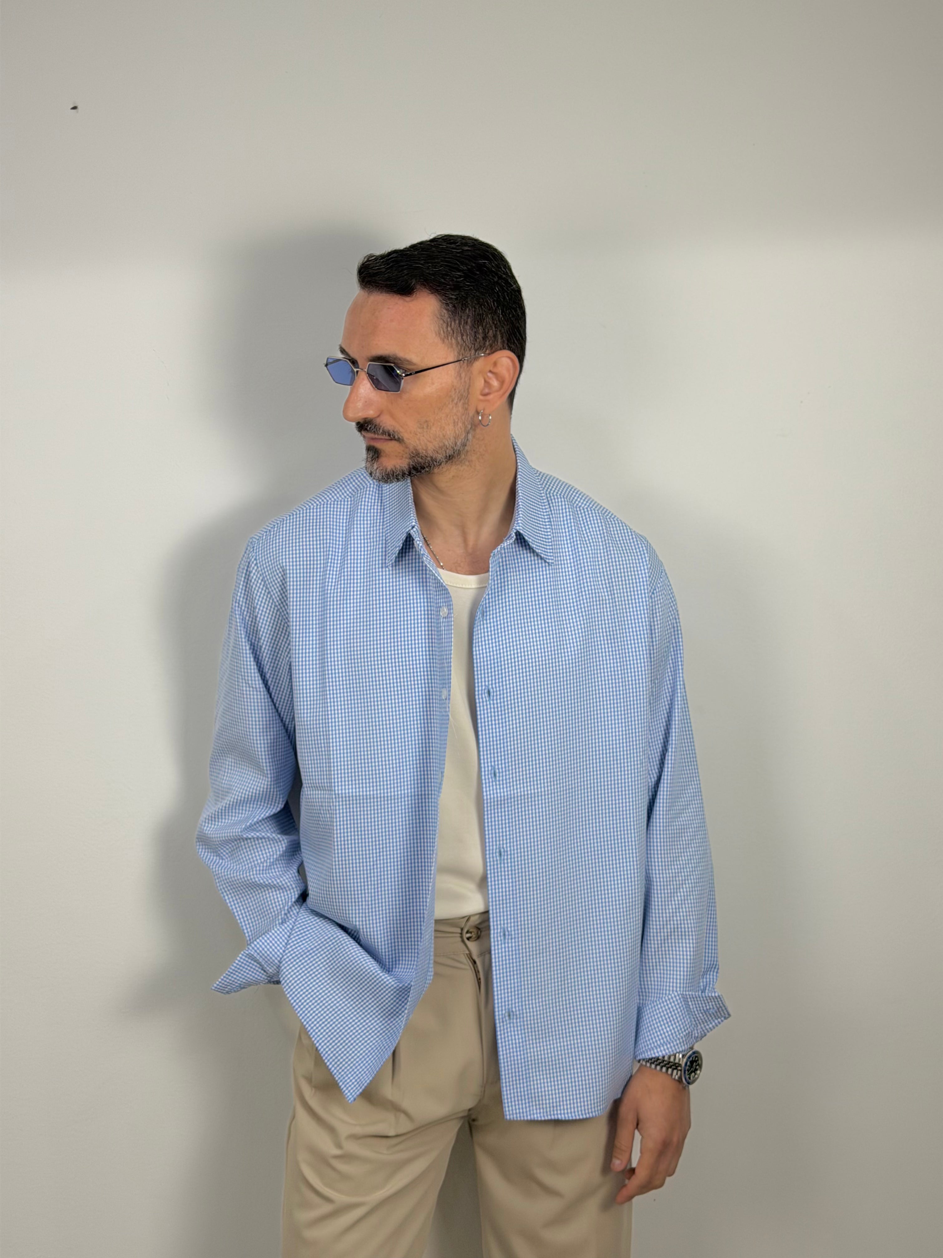 CAMICIA A QUADRI MANICA LUNGA