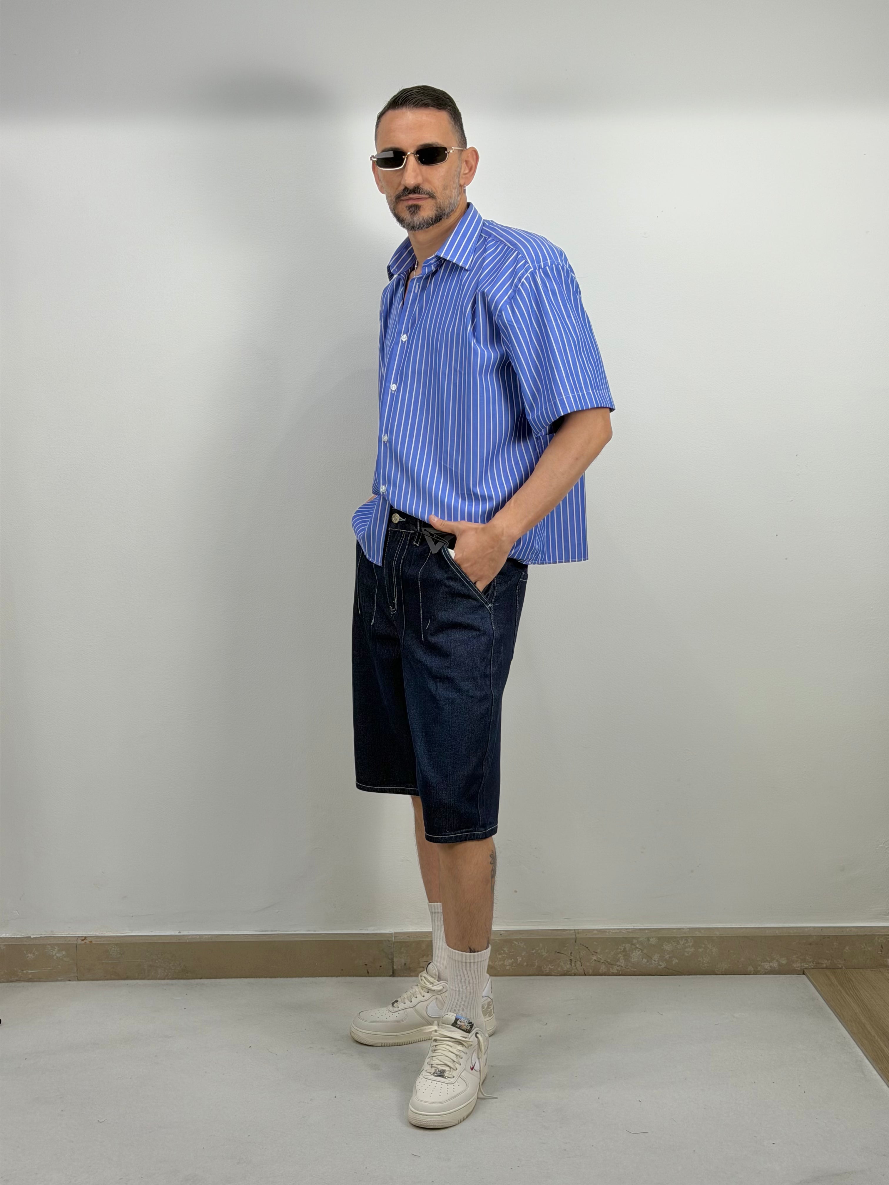 BERMUDA IN DENIM LAVAGGIO ZERO