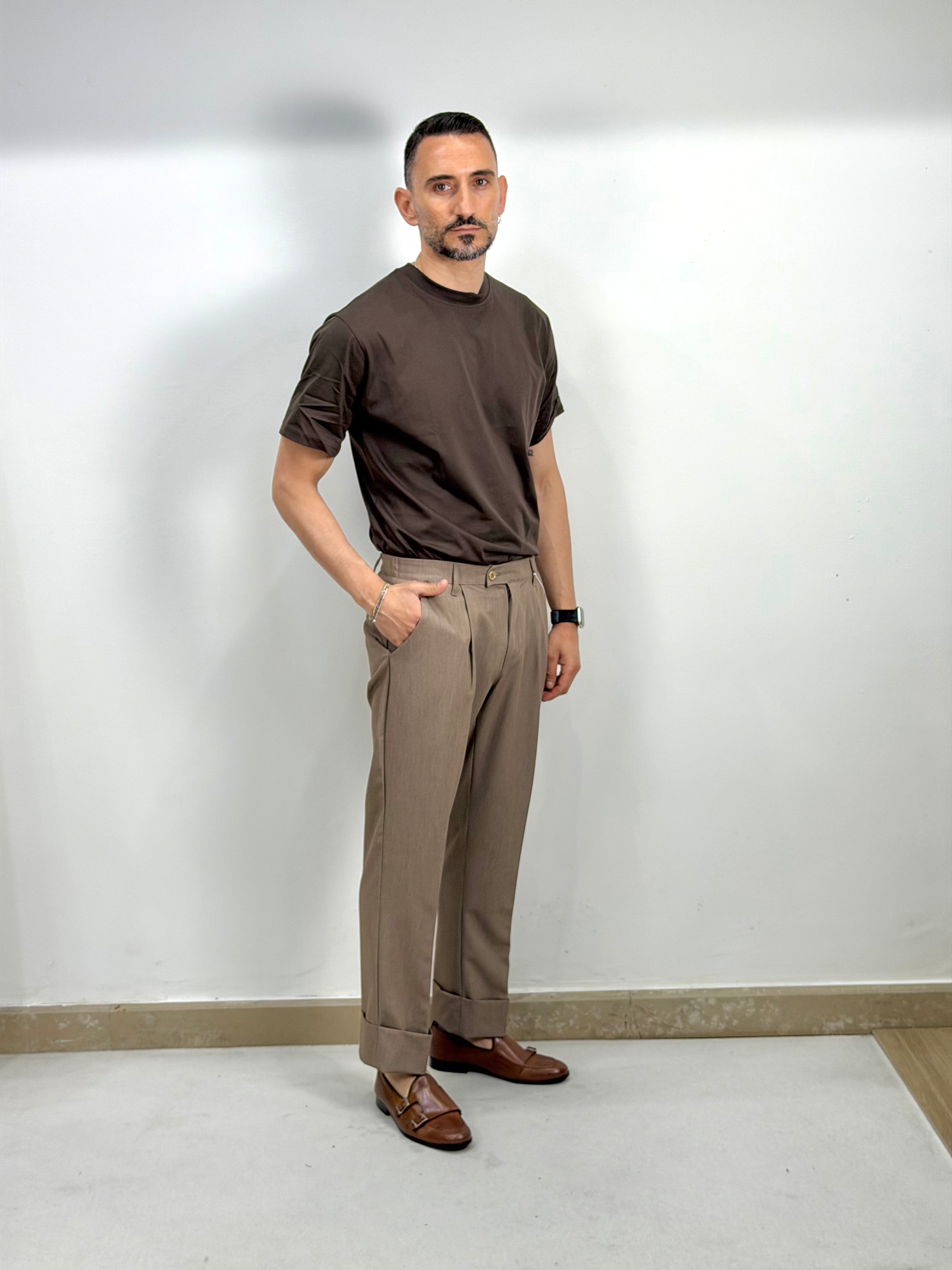 PANTALONI AMPIO RISVOLTO