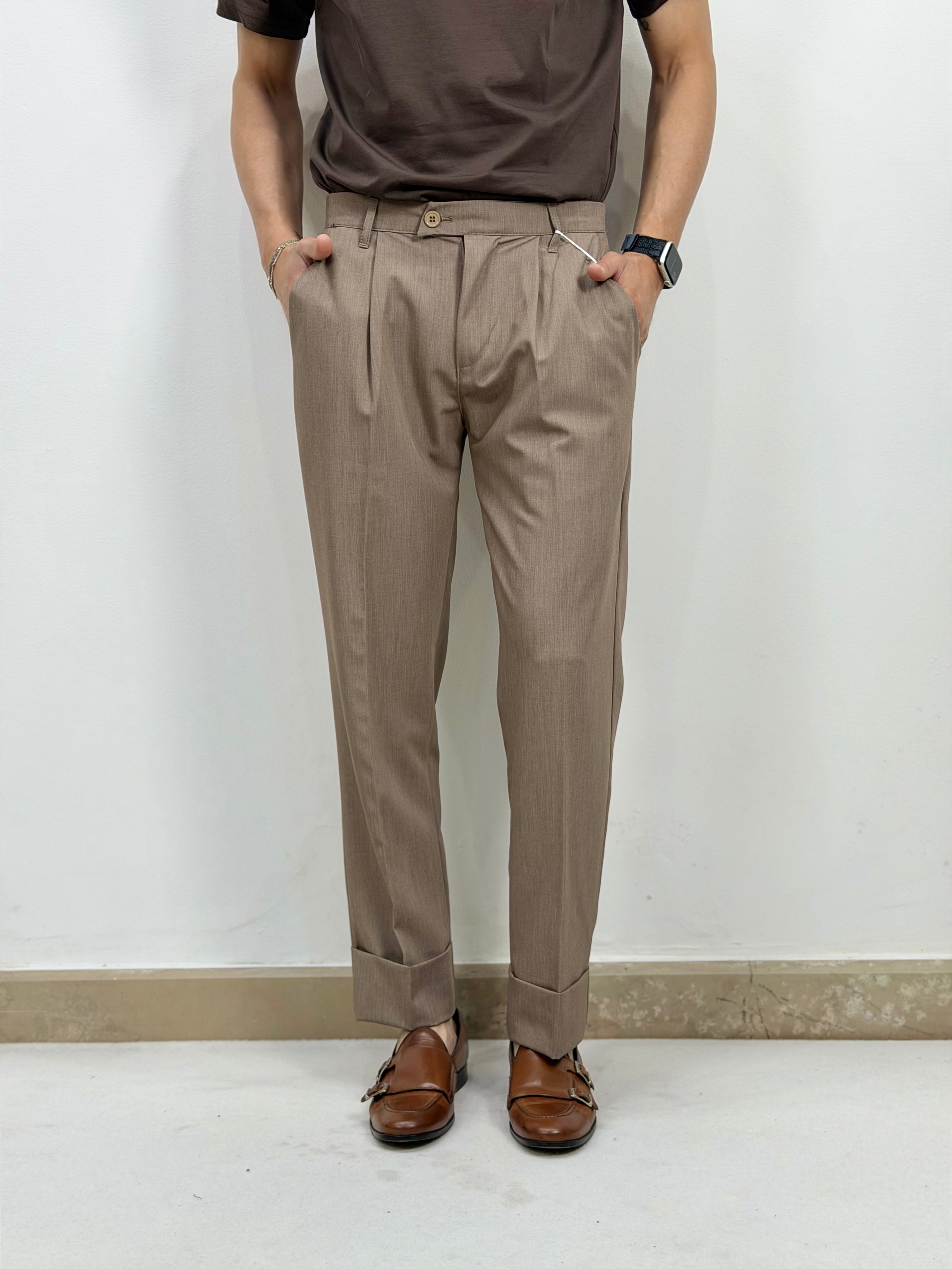 PANTALONI AMPIO RISVOLTO