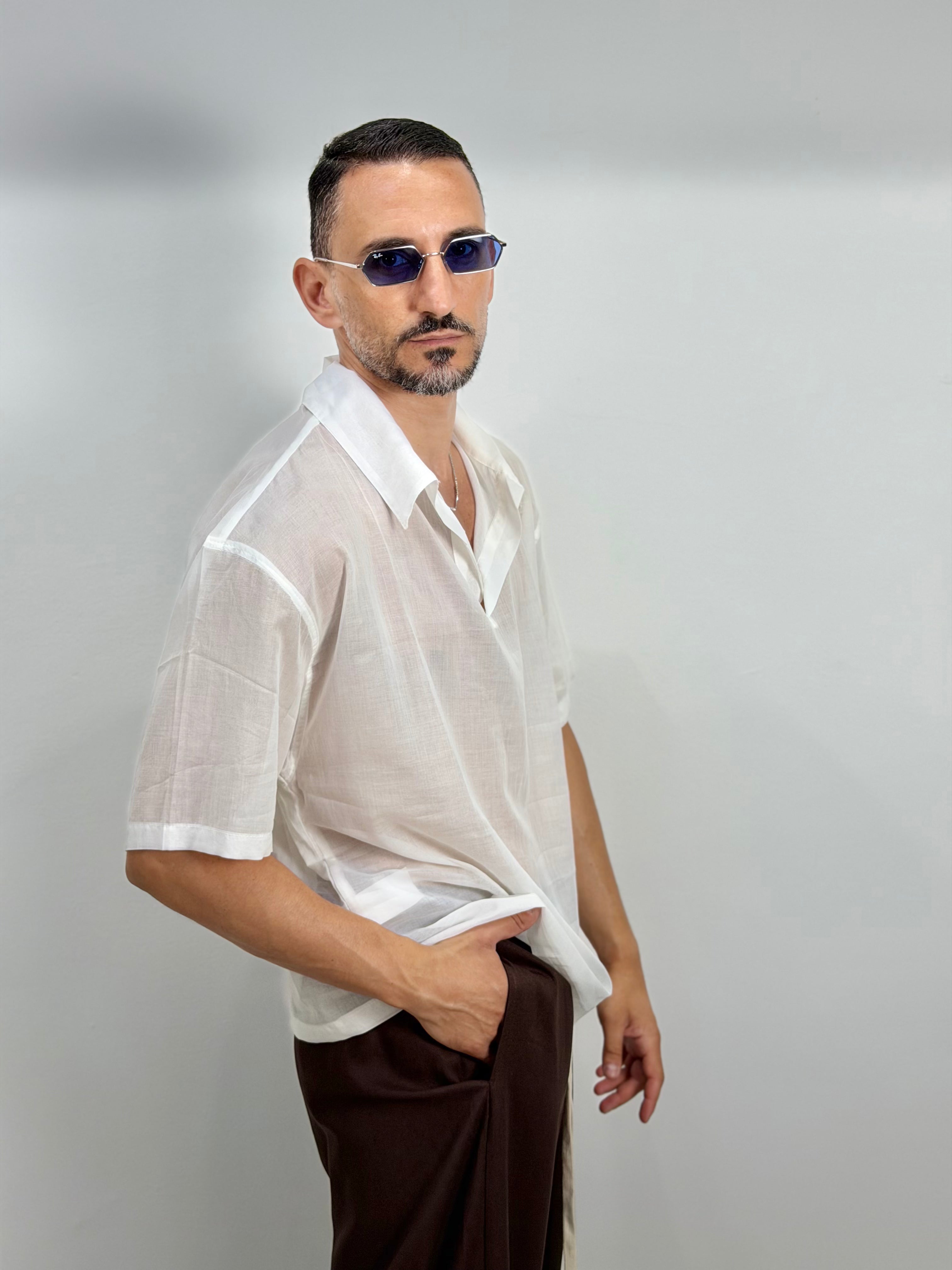 CAMICIA IN SETA SCOLLO V