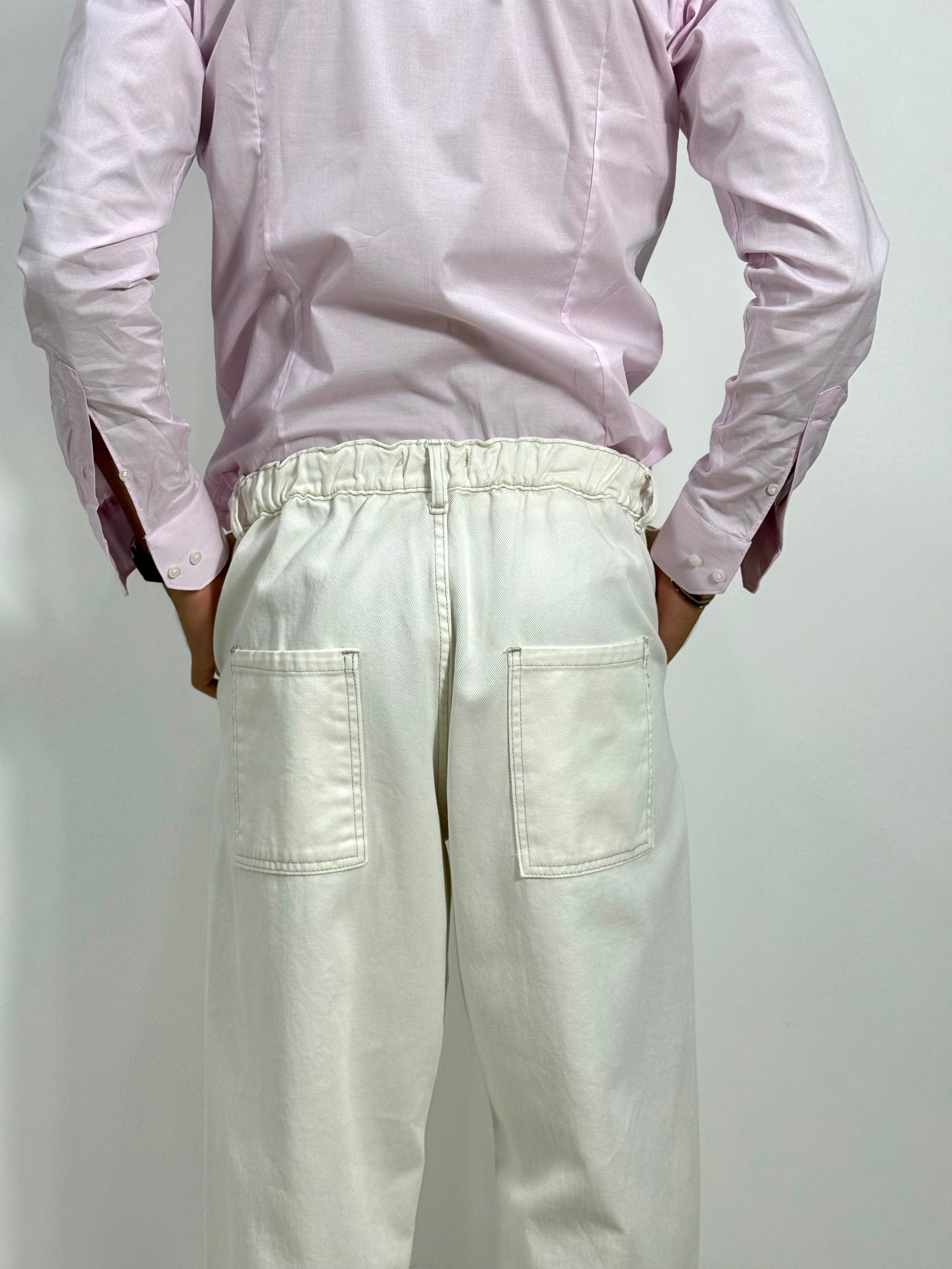 WHITE DENIM BAGGY