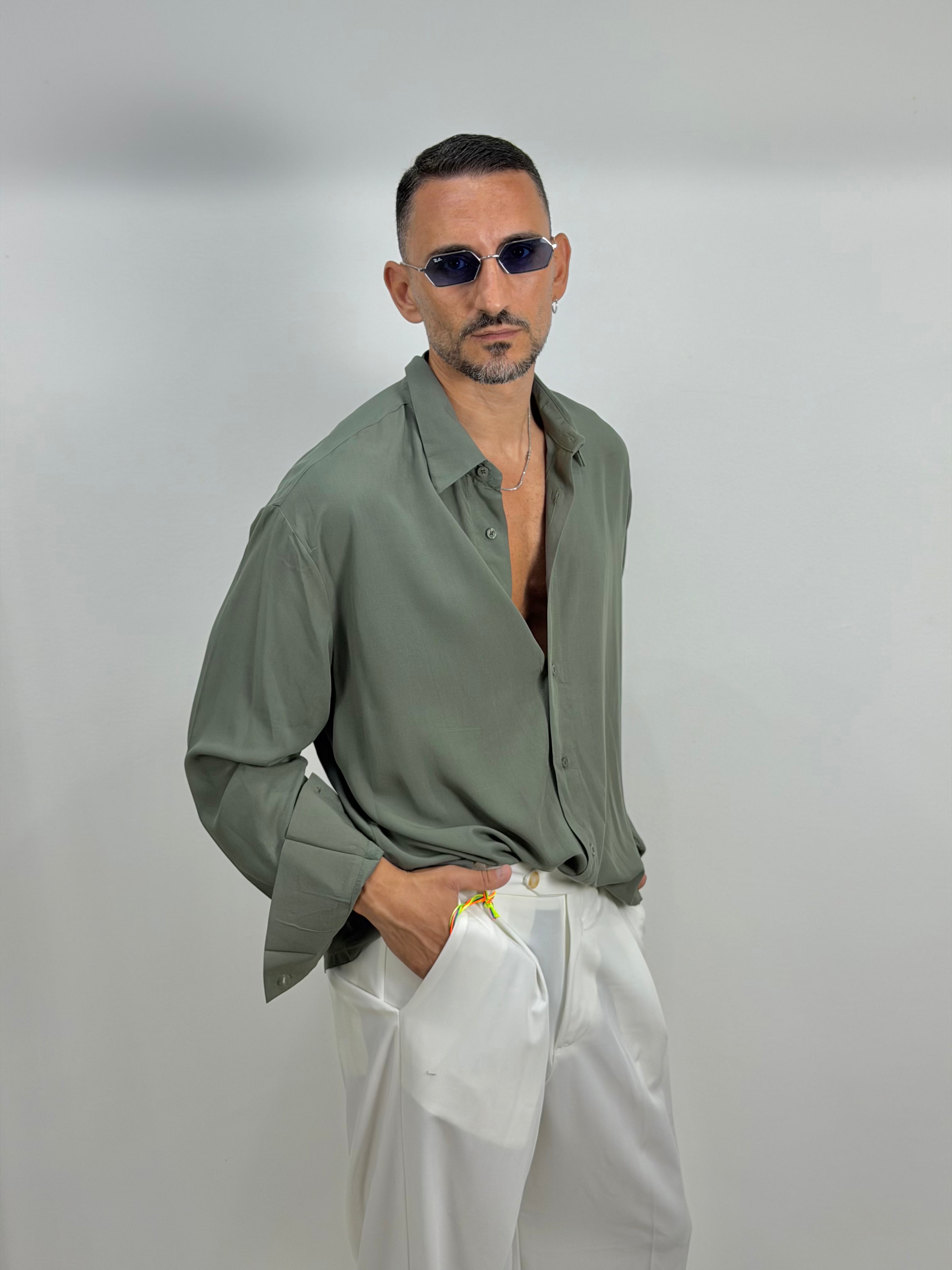 CAMICIA SIMIL SETA OVER
