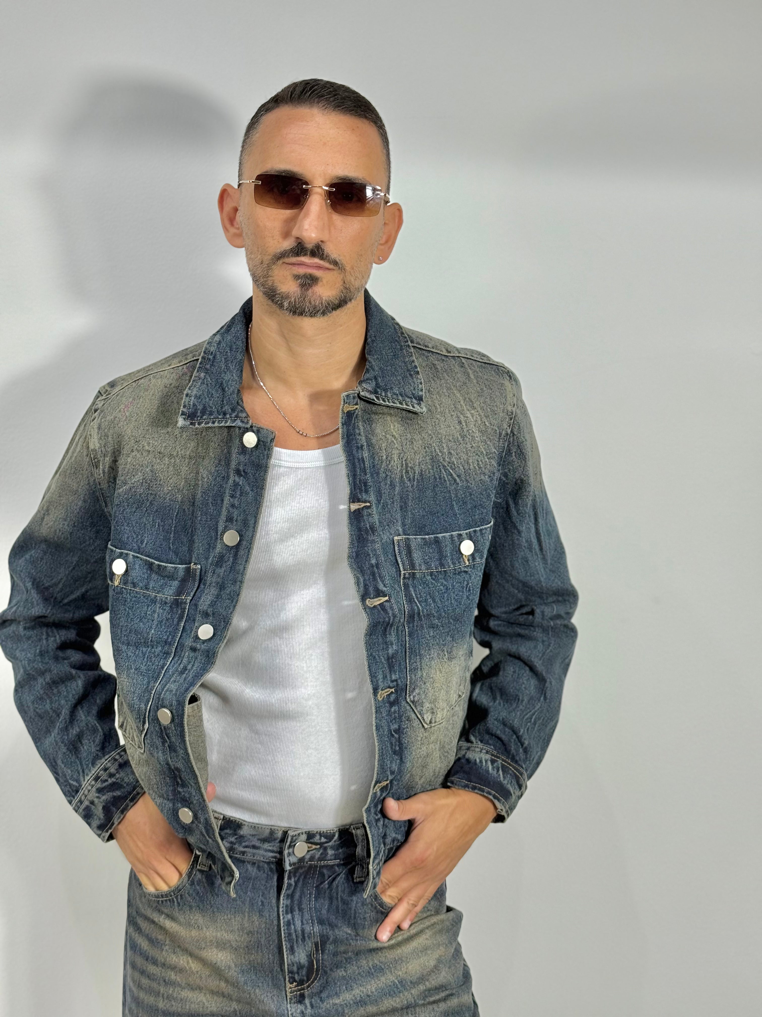 COORDINATO IN DENIM SABBIATO