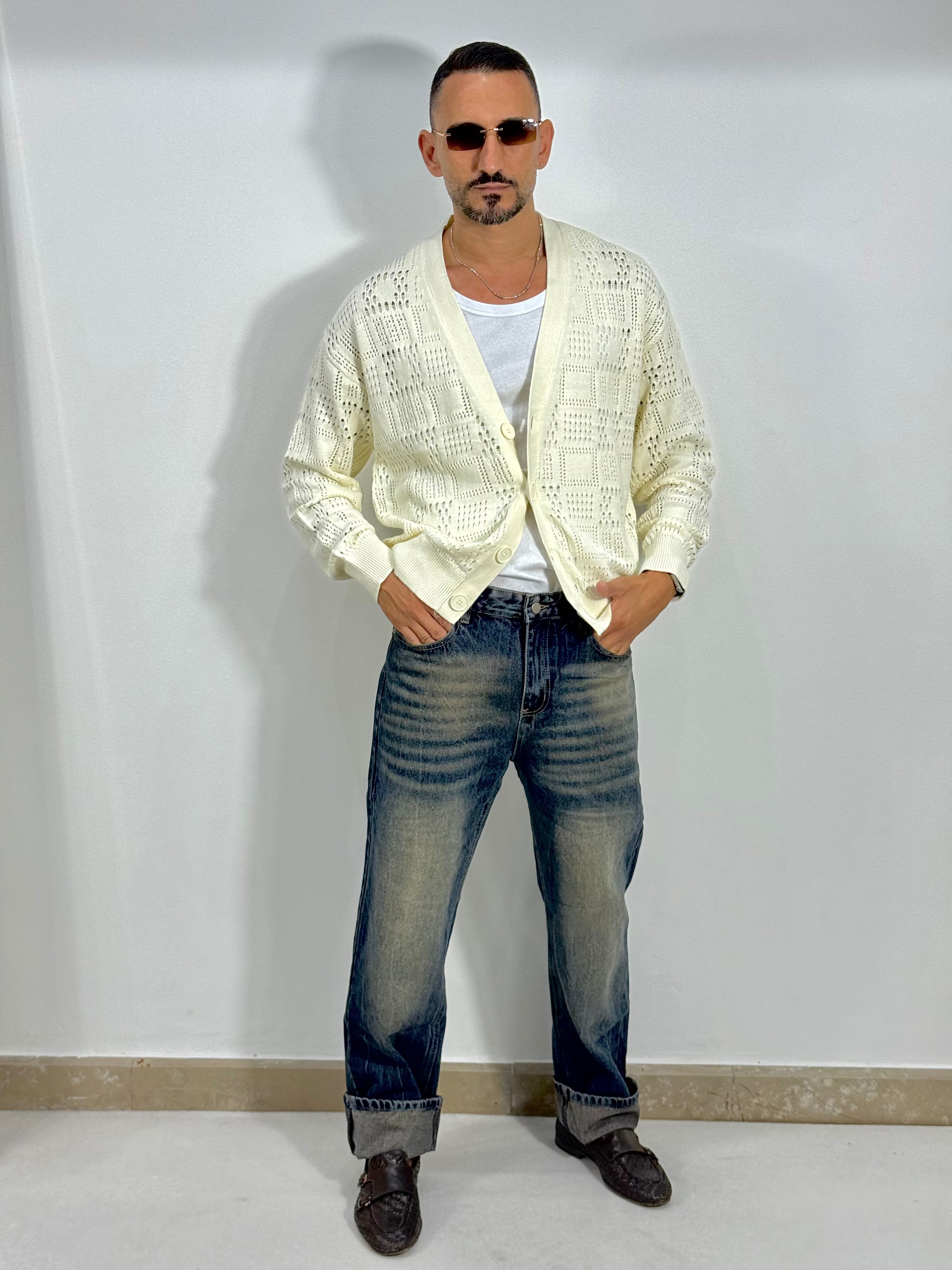 CARDIGAN TRAFORATO