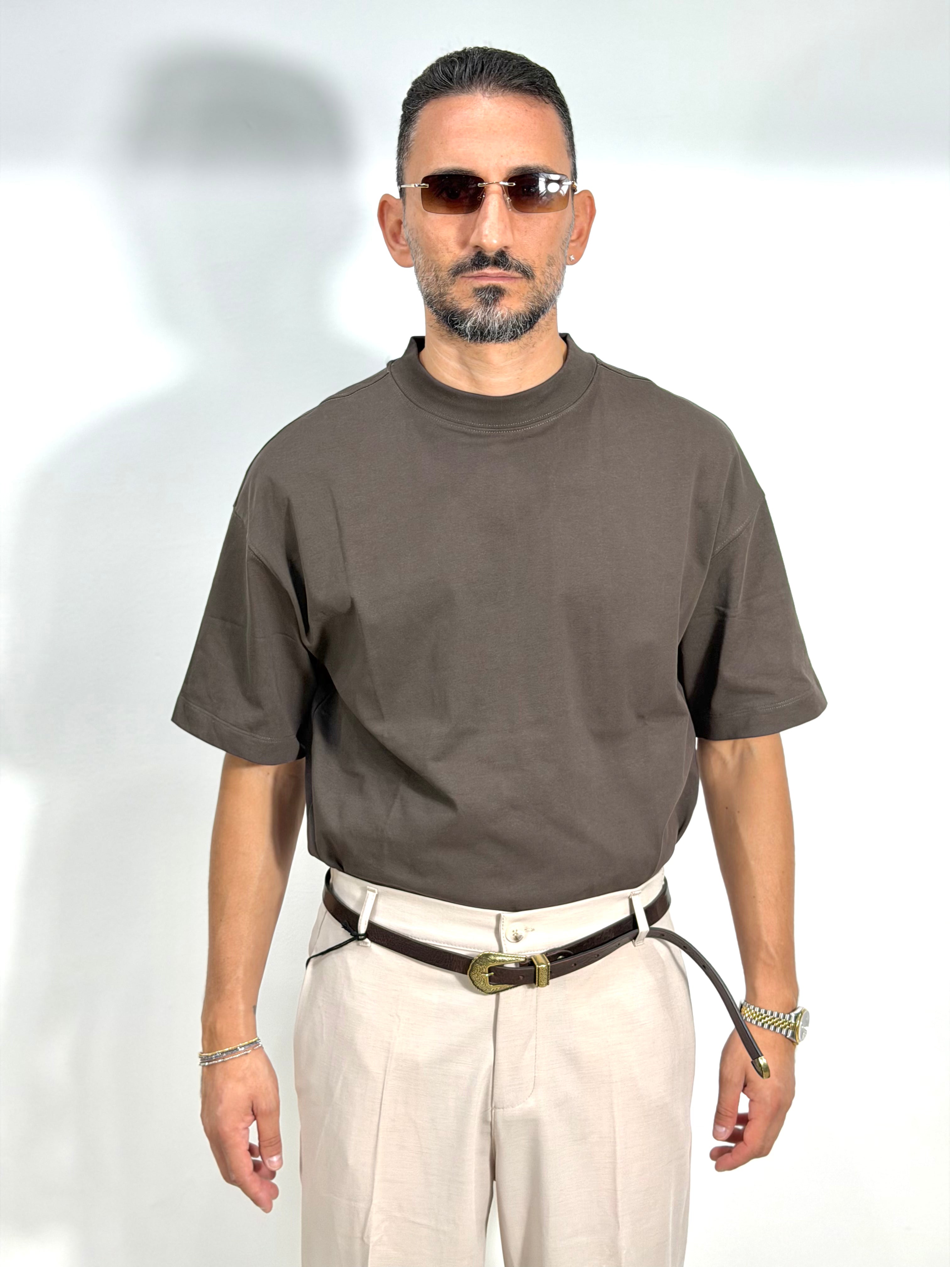 T SHIRT CROP MEZZOCOLLO