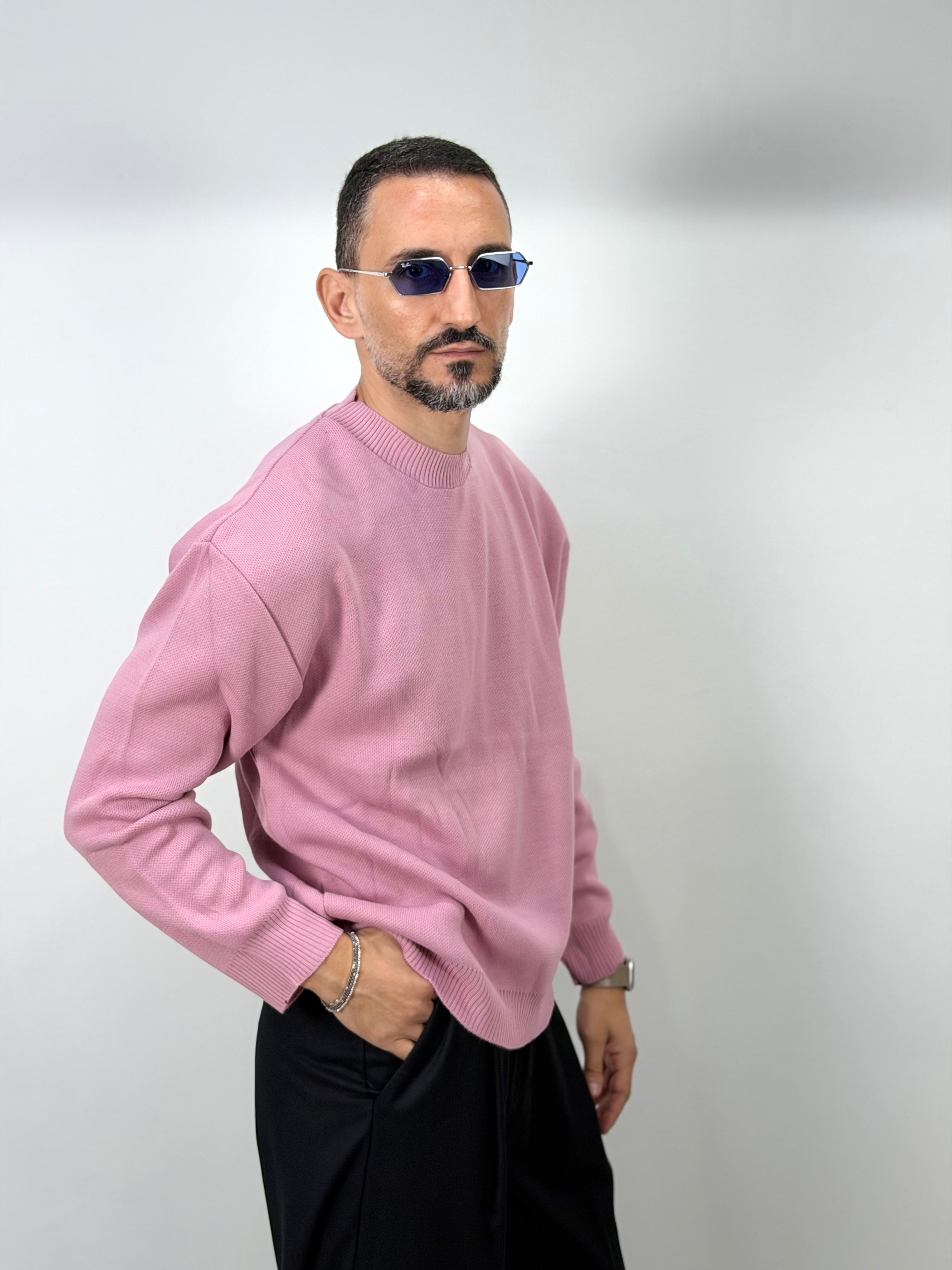 PULLOVER IN TRAMA FITTA