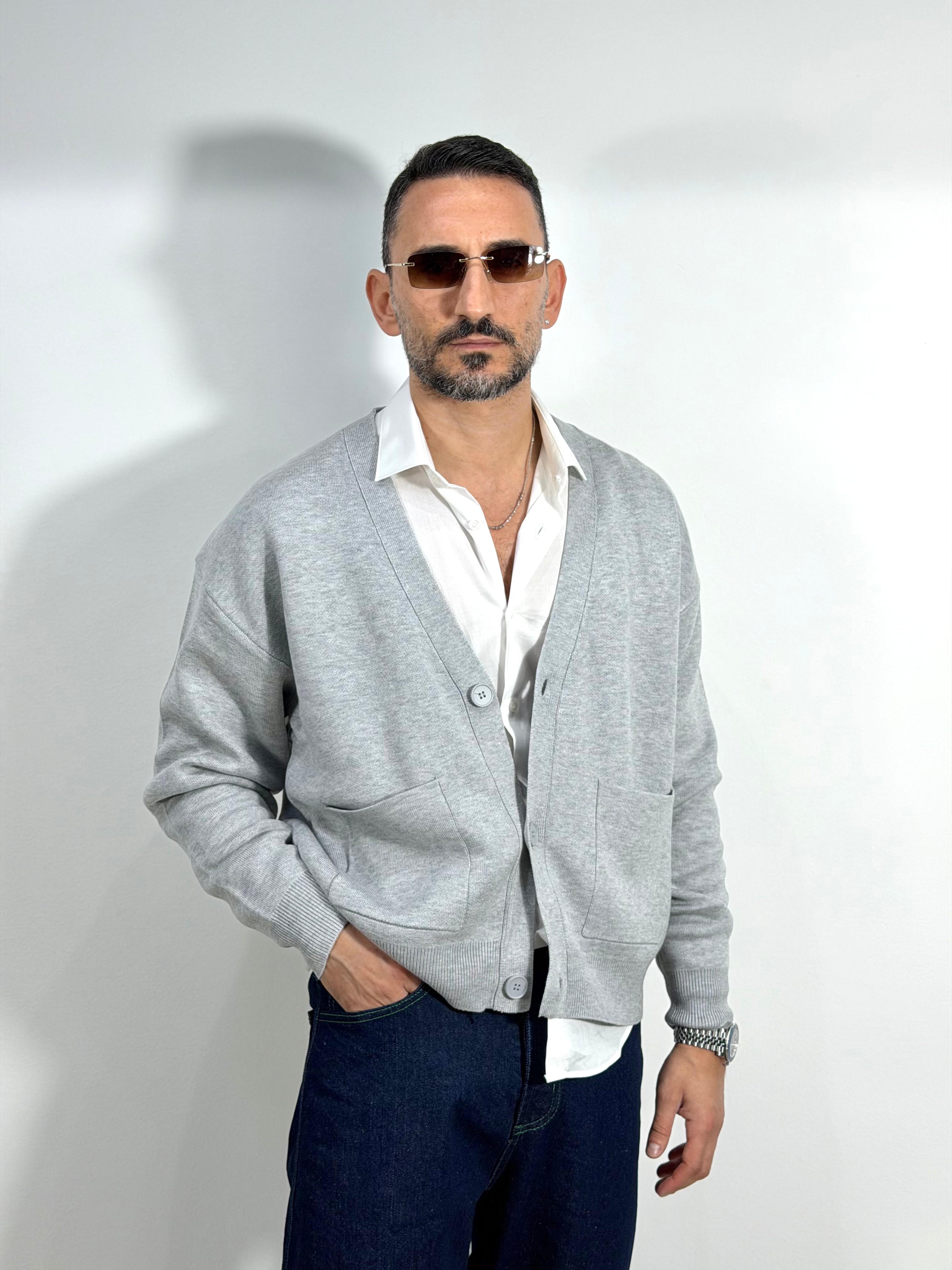 CARDIGAN CROP CON TASCHE