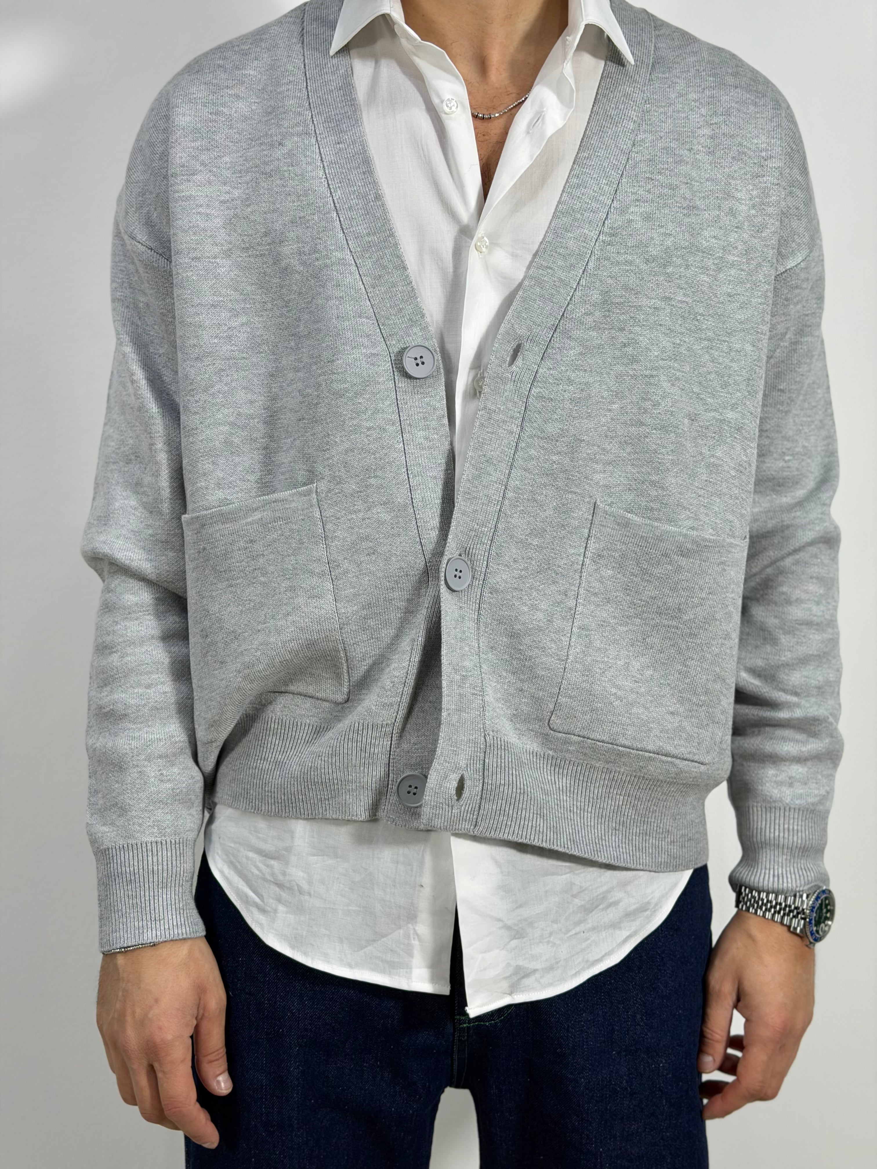 CARDIGAN CROP CON TASCHE