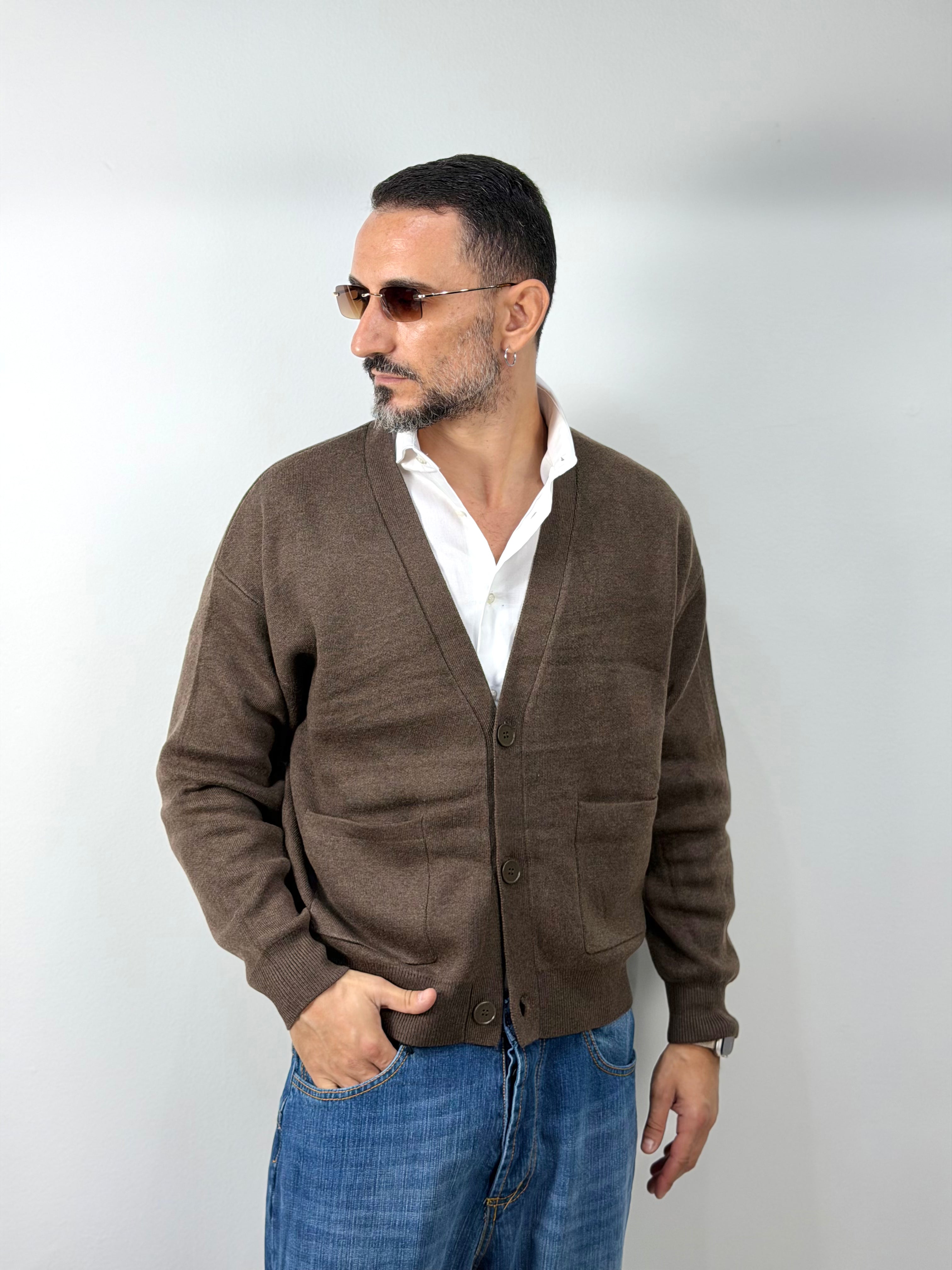 CARDIGAN CROP CON TASCHE