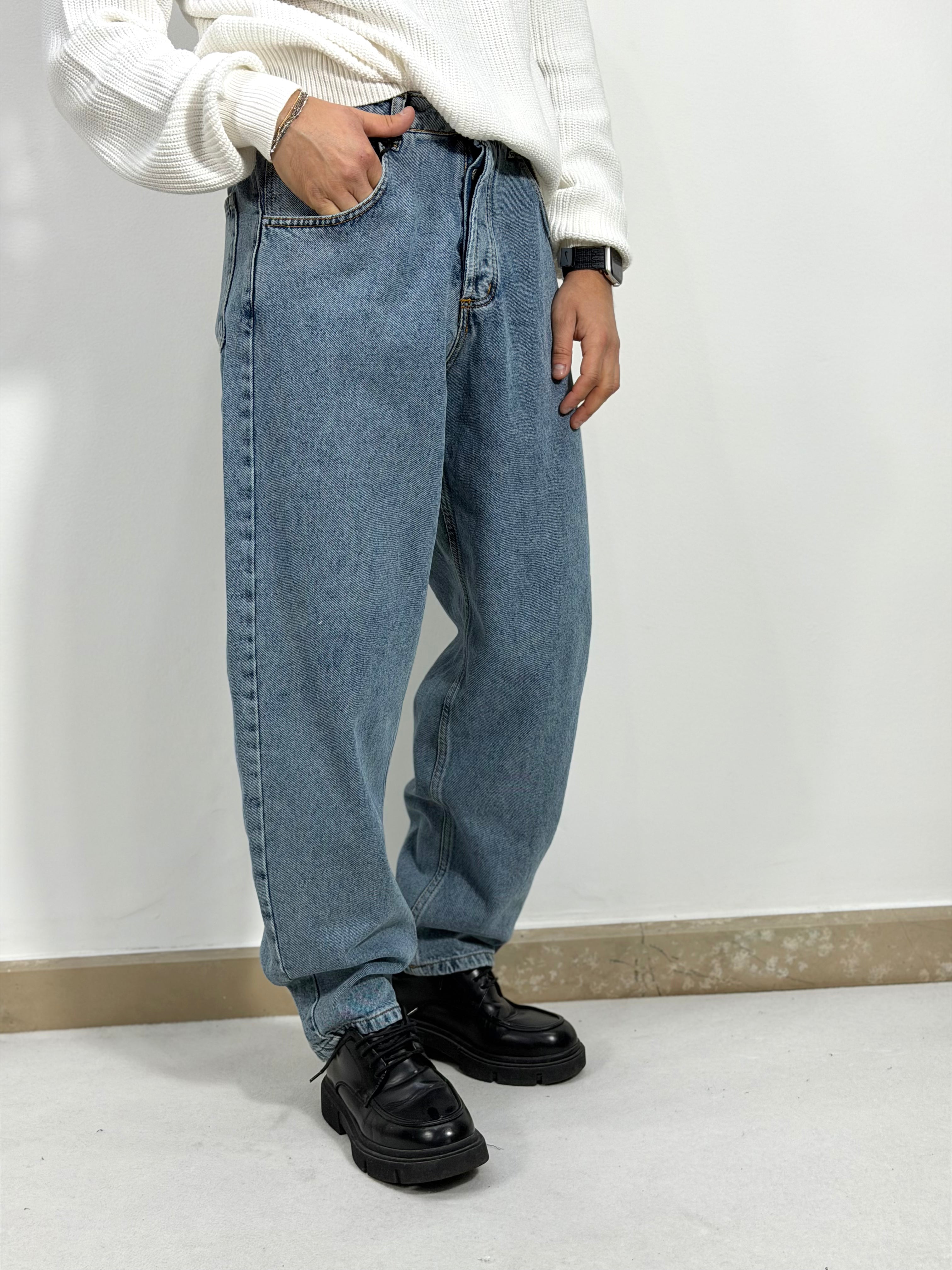 DENIM BAGGY CHIARO