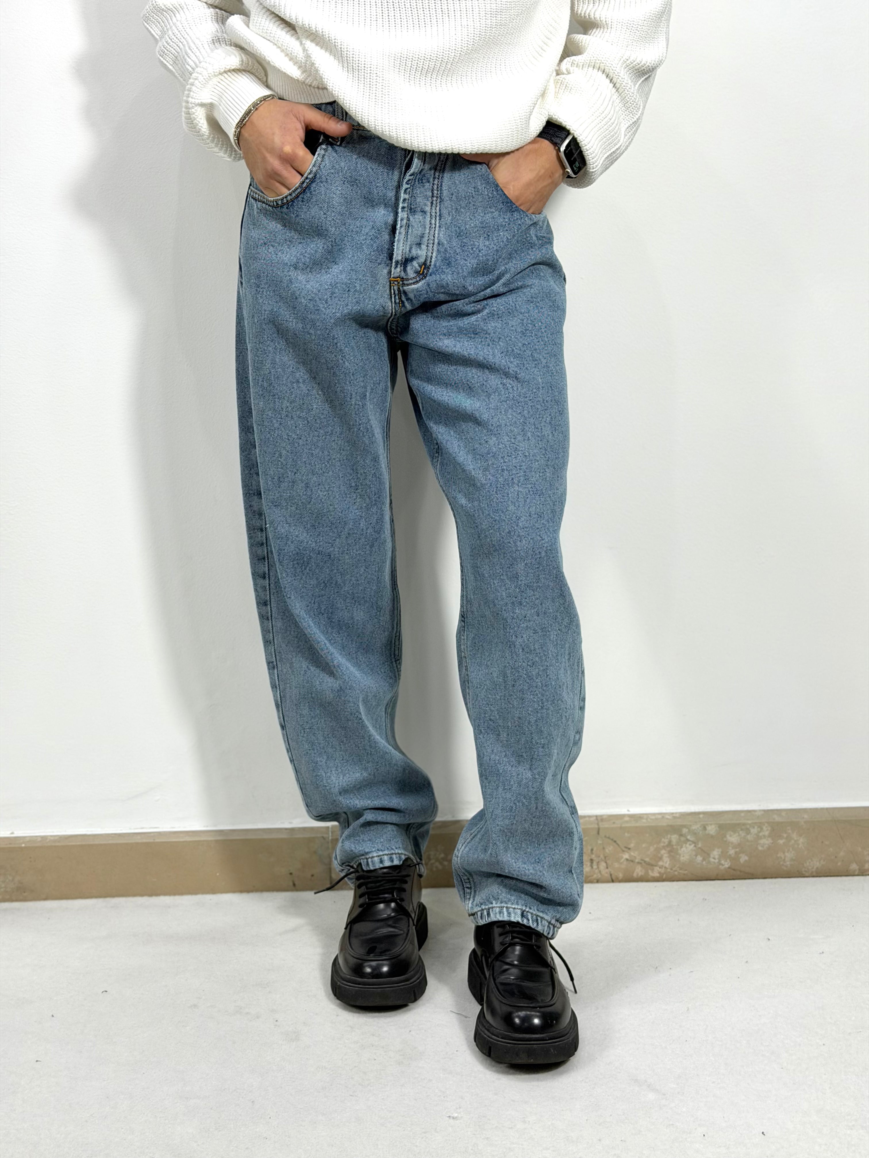 DENIM BAGGY CHIARO