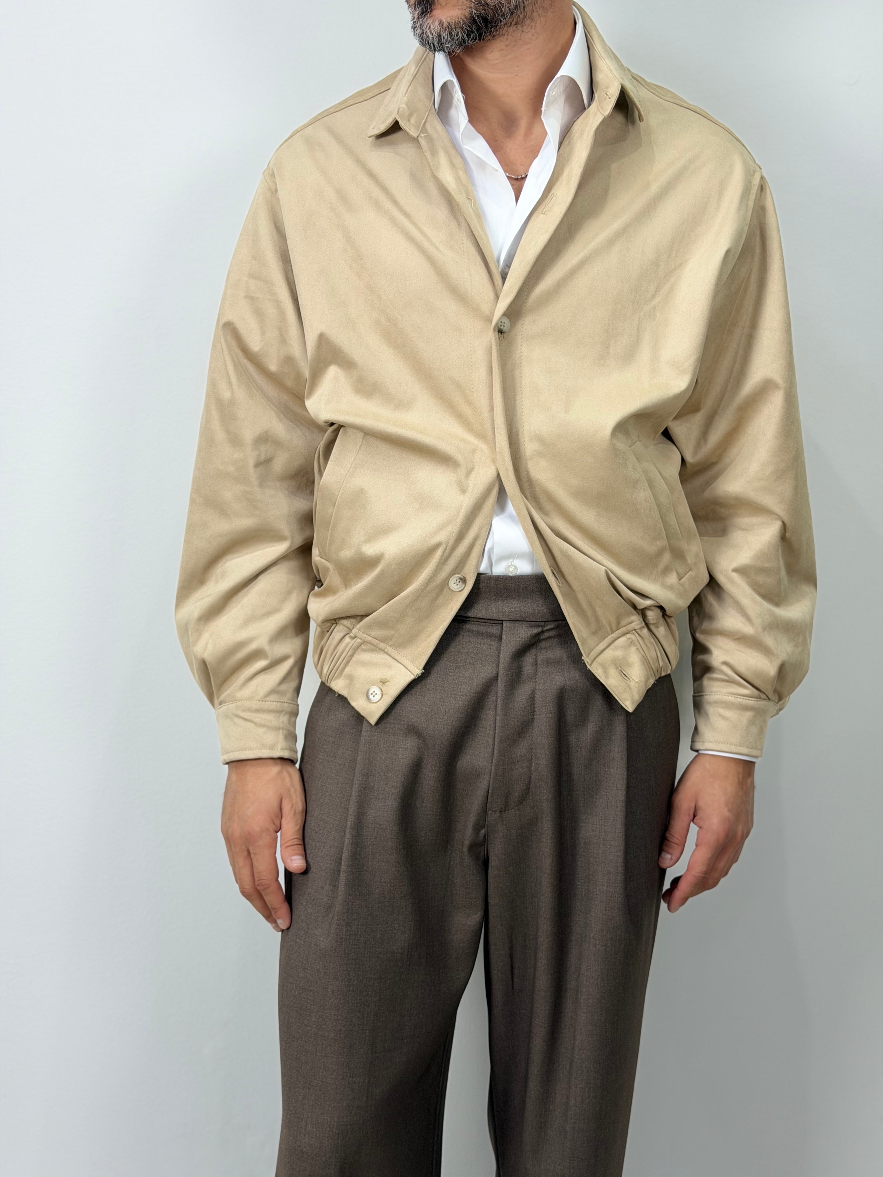 GIACCA CROP IN SUEDE