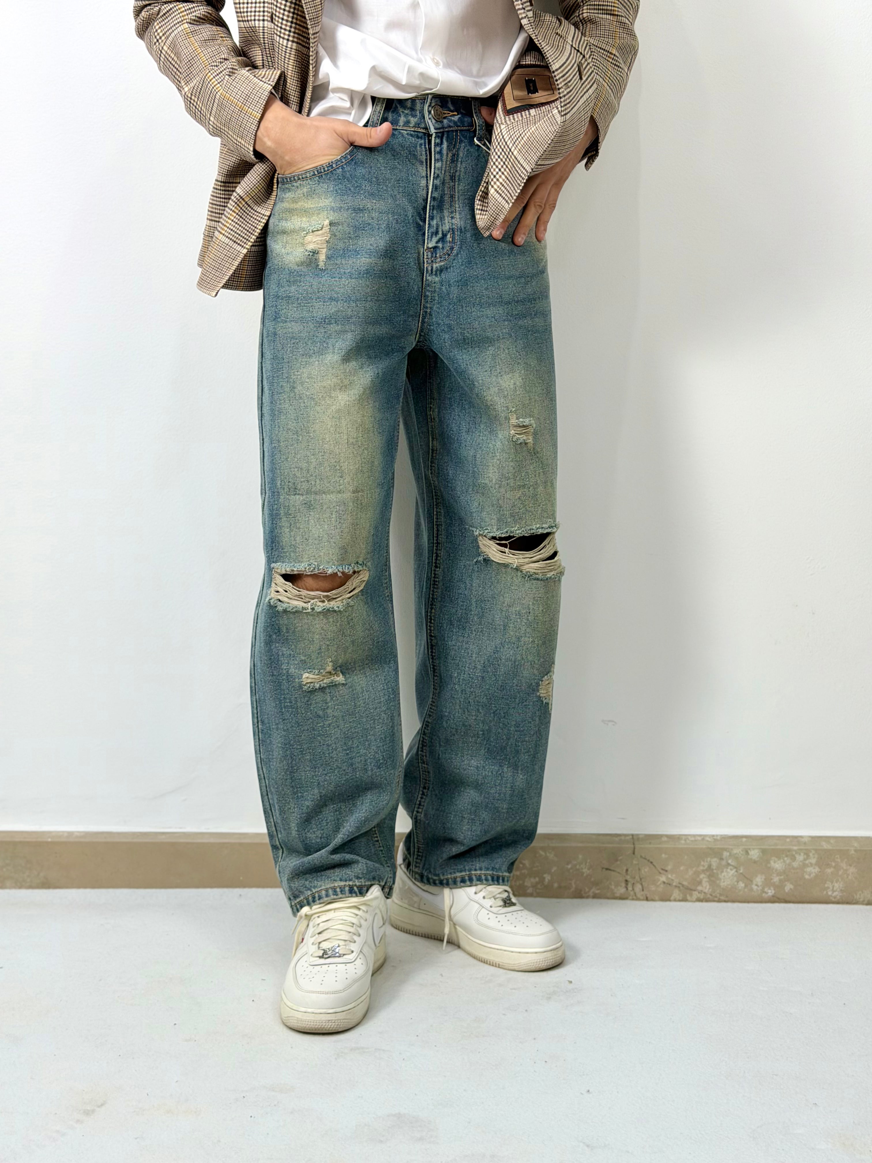 DENIM BALLON CON STRAPPI