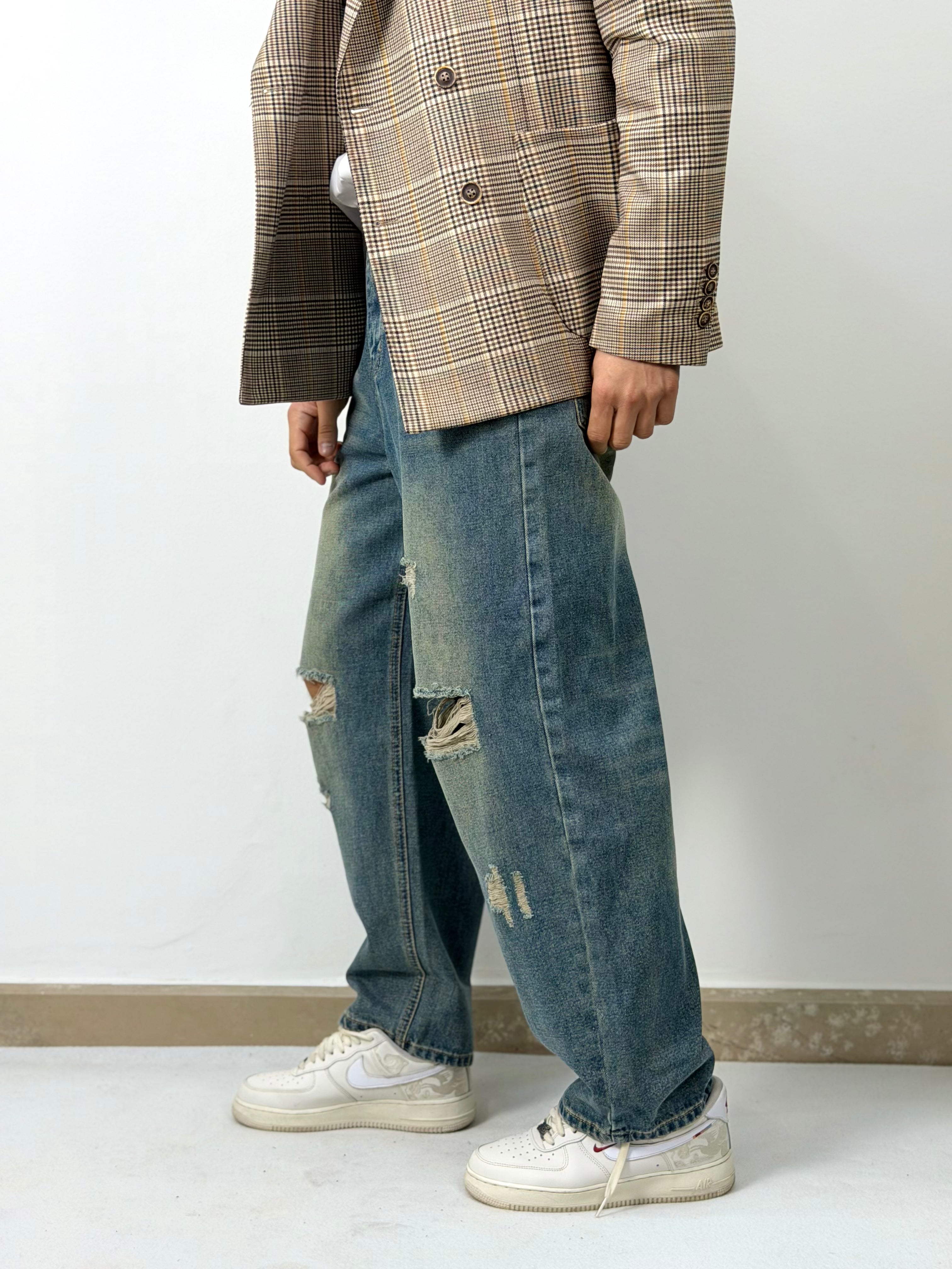 DENIM BALLON CON STRAPPI