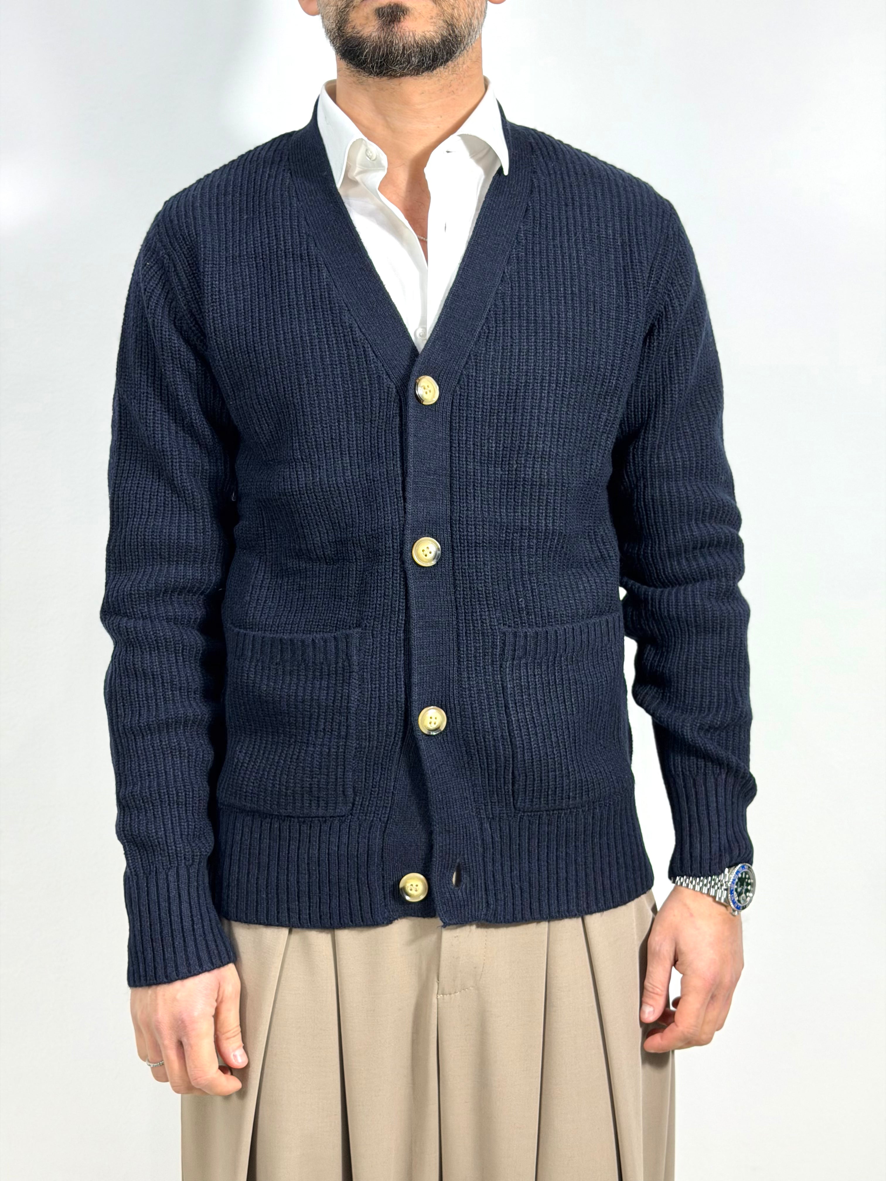 CARDIGAN IN LANA MERINOS