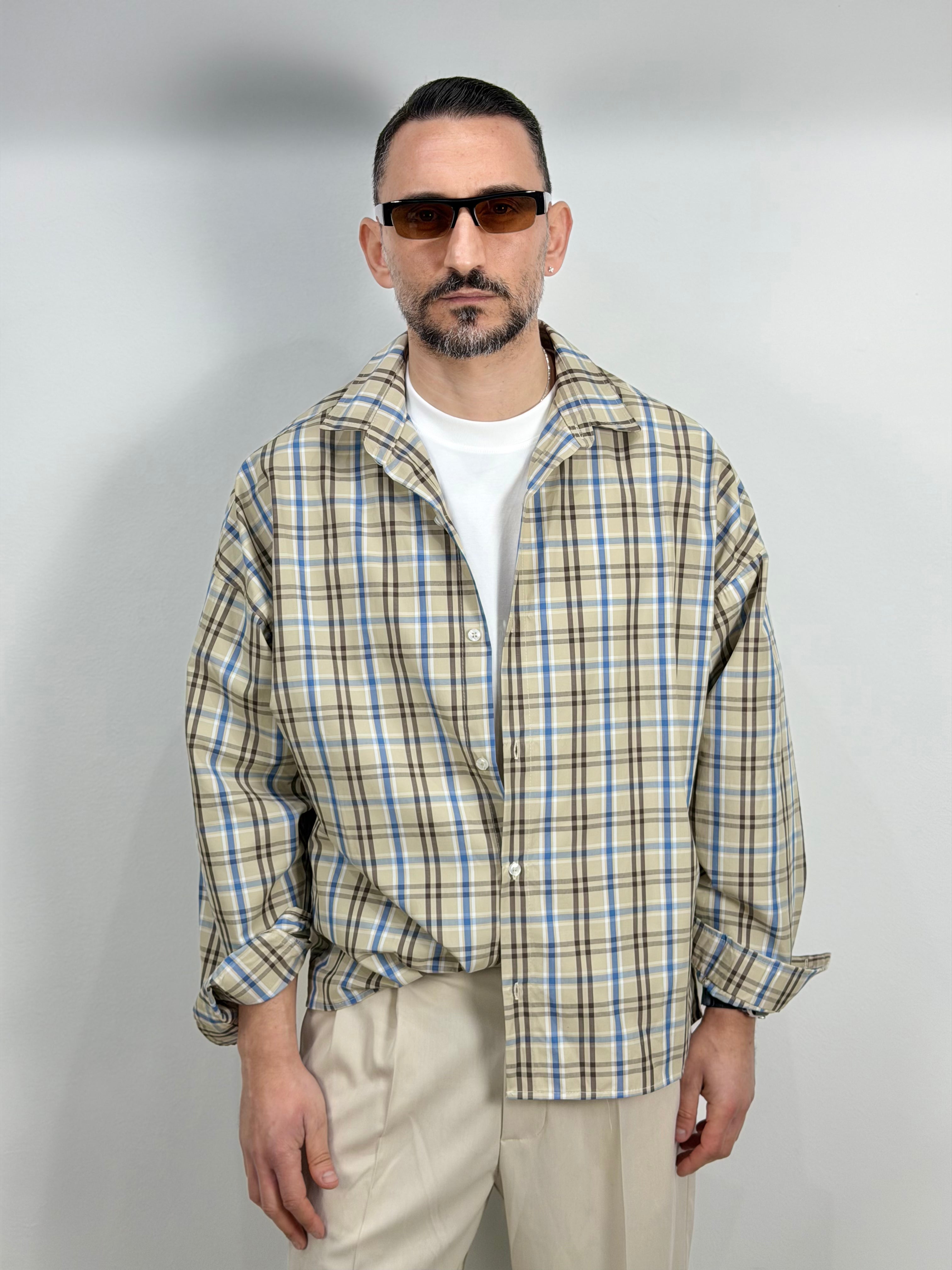 CAMICIA A QUADRI OVER