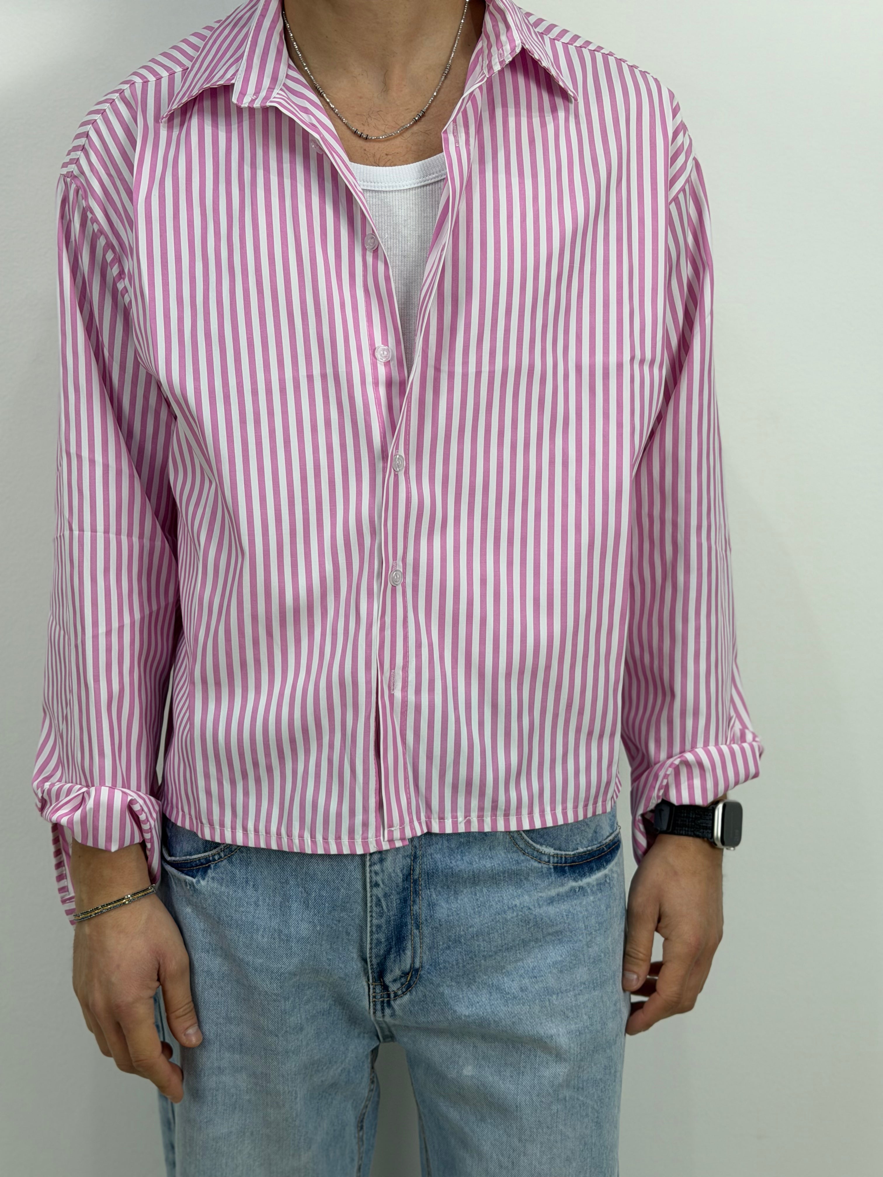 CAMICIA CROP RIGA LARGA