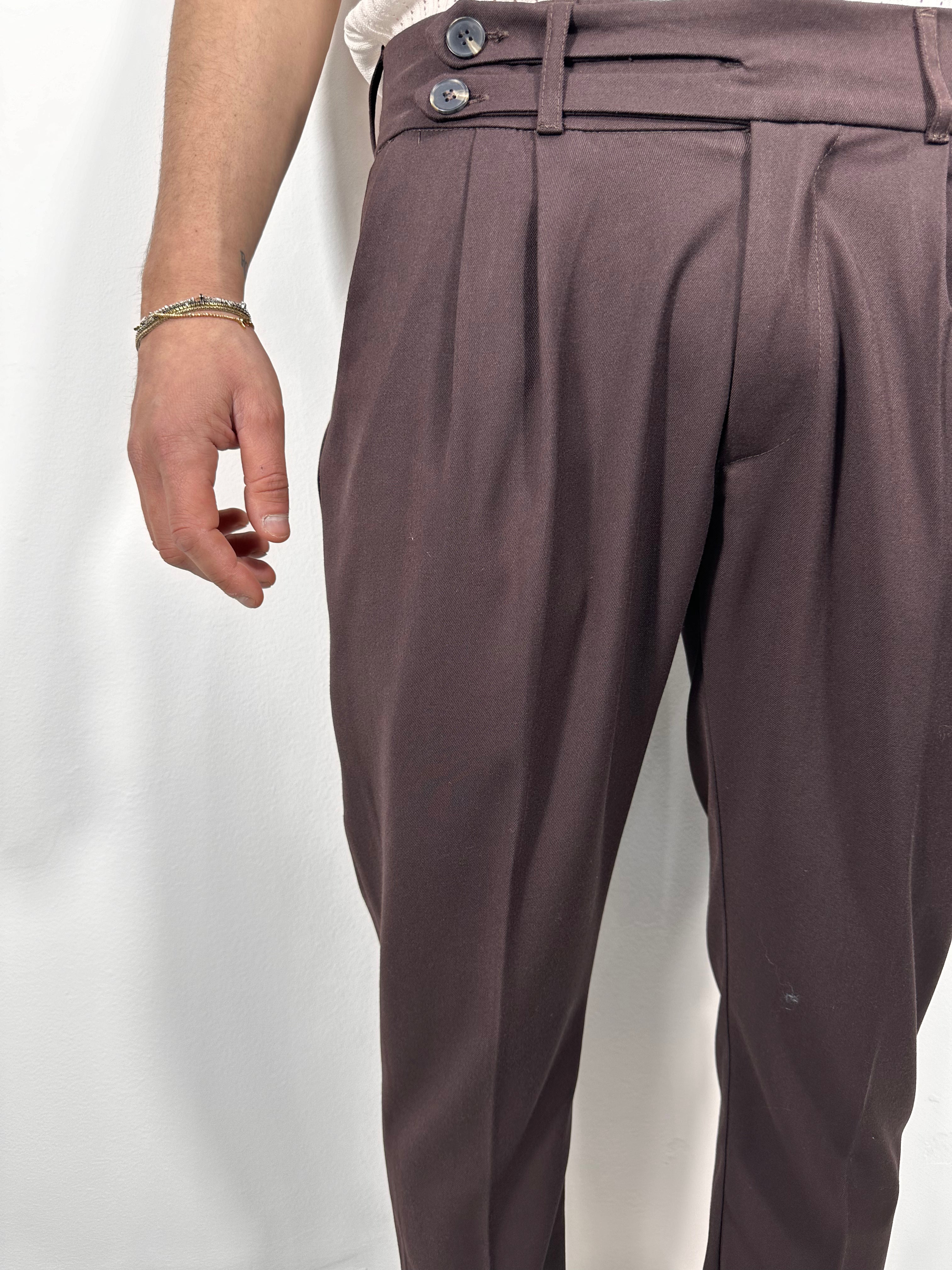 PANTALONE VITA ALTA BIFORCATO