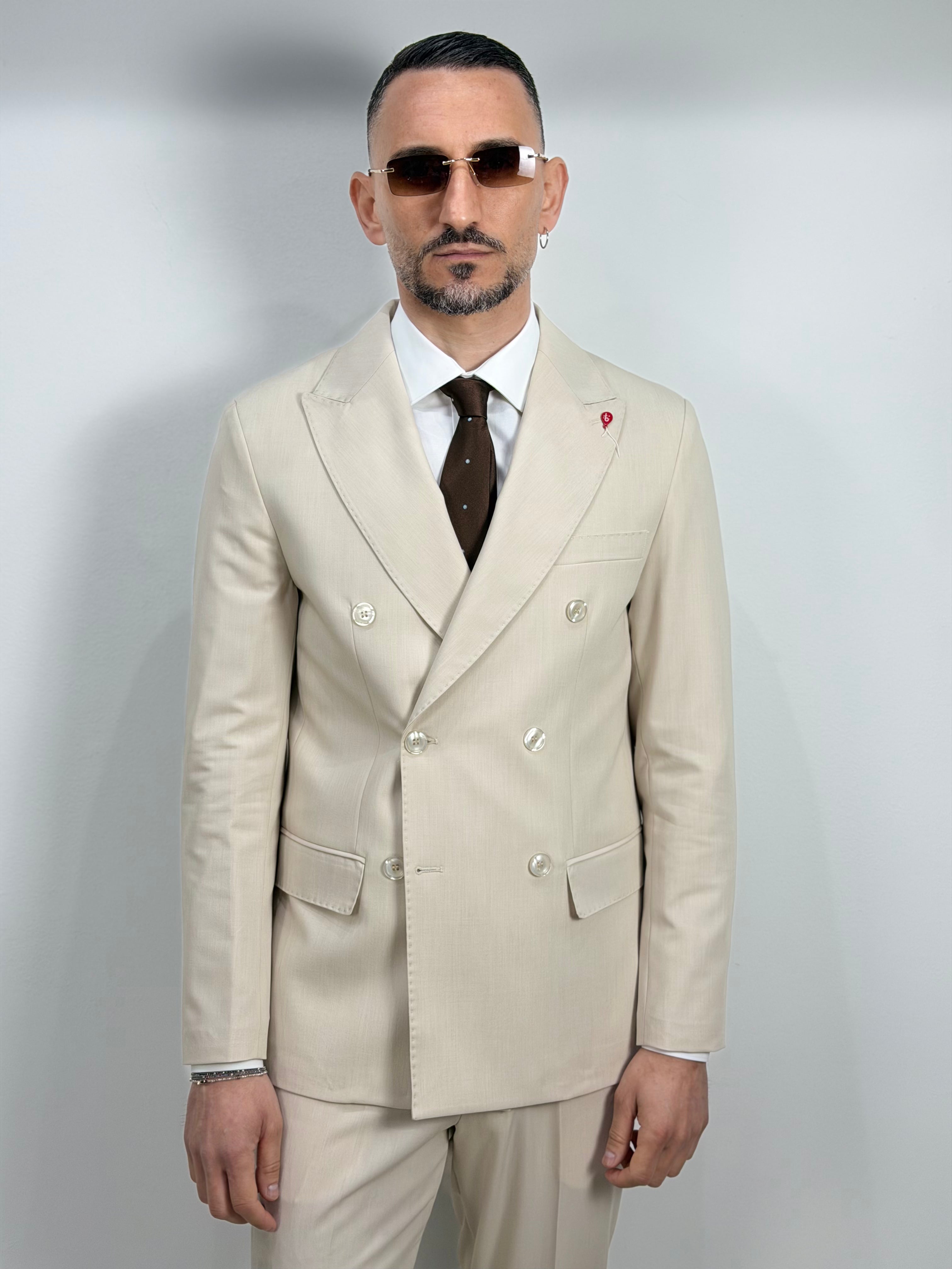 ABITO DOPPIOPETTO IN FRESCO LANA