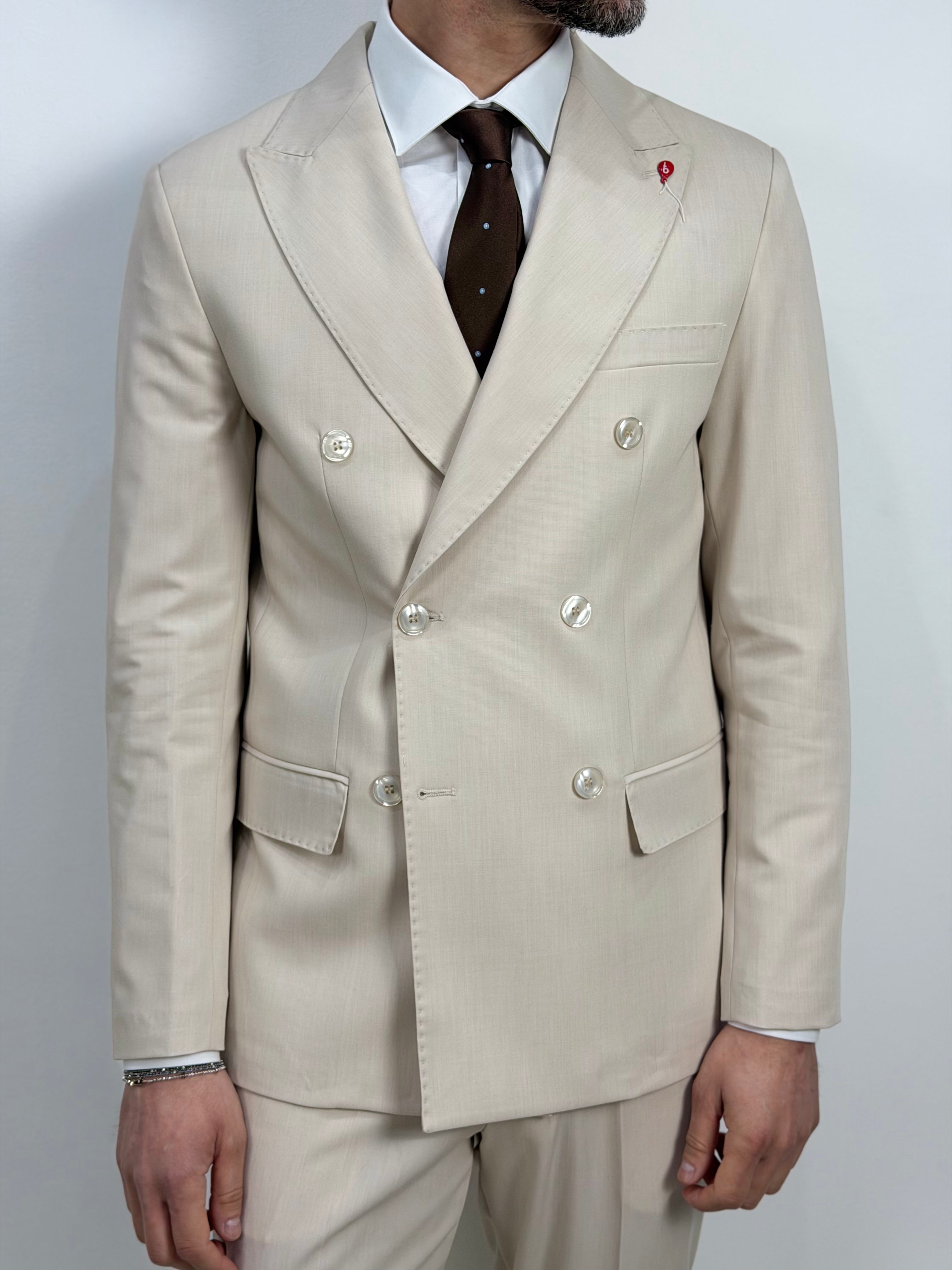 ABITO DOPPIOPETTO IN FRESCO LANA