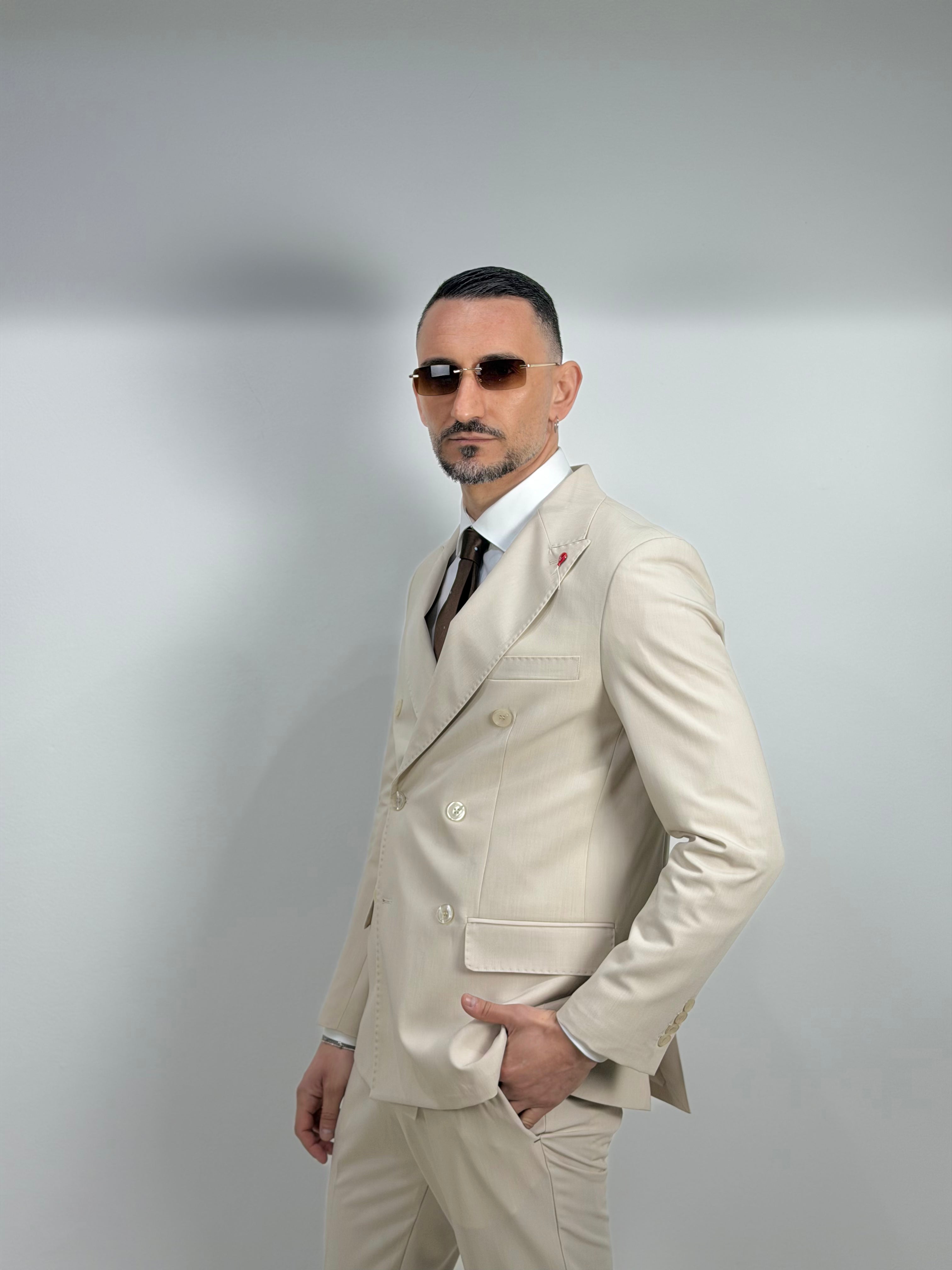 ABITO DOPPIOPETTO IN FRESCO LANA