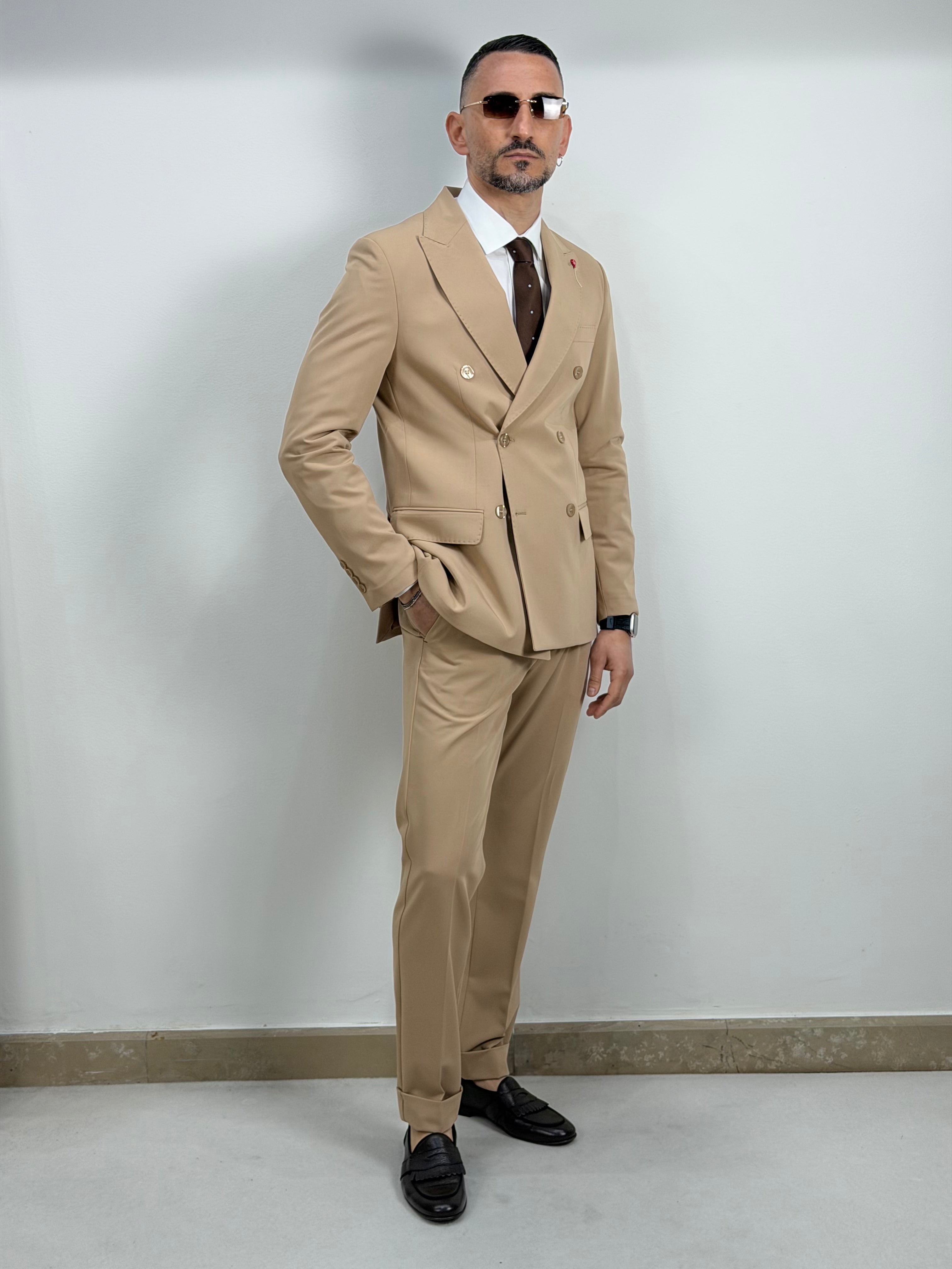 ABITO DOPPIOPETTO IN FRESCO LANA