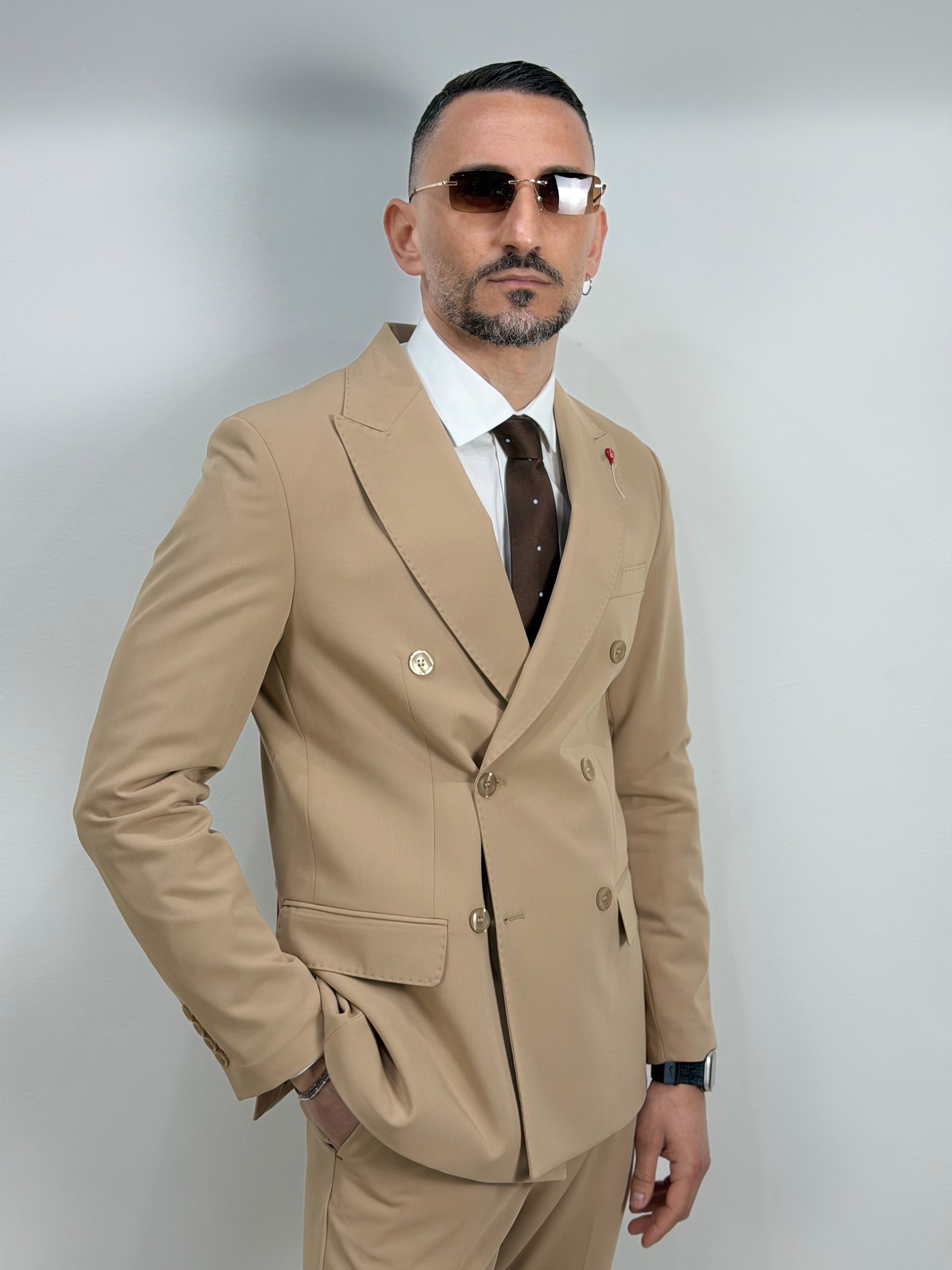 ABITO DOPPIOPETTO IN FRESCO LANA