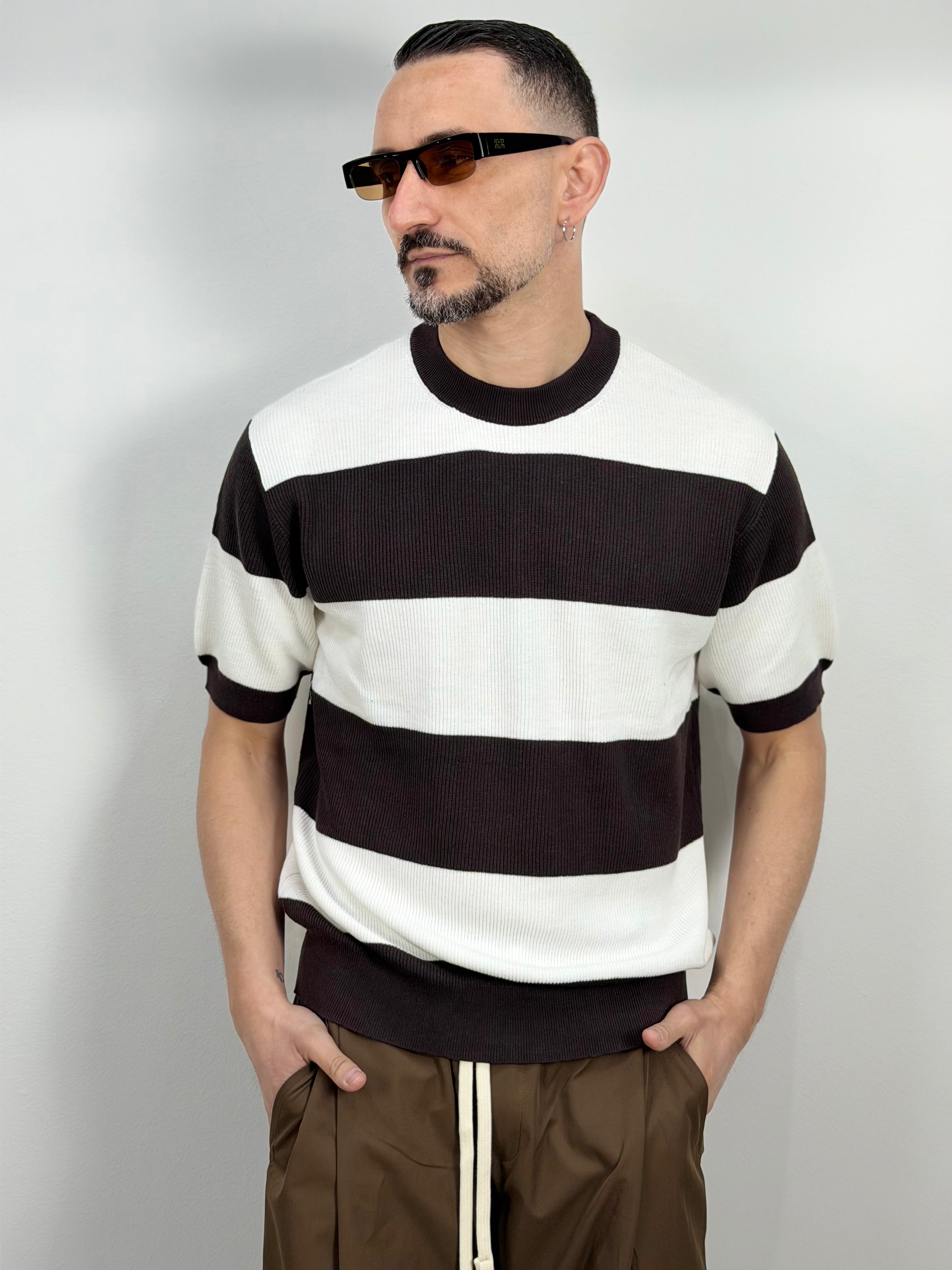 MAGLIA OVER RIGATA