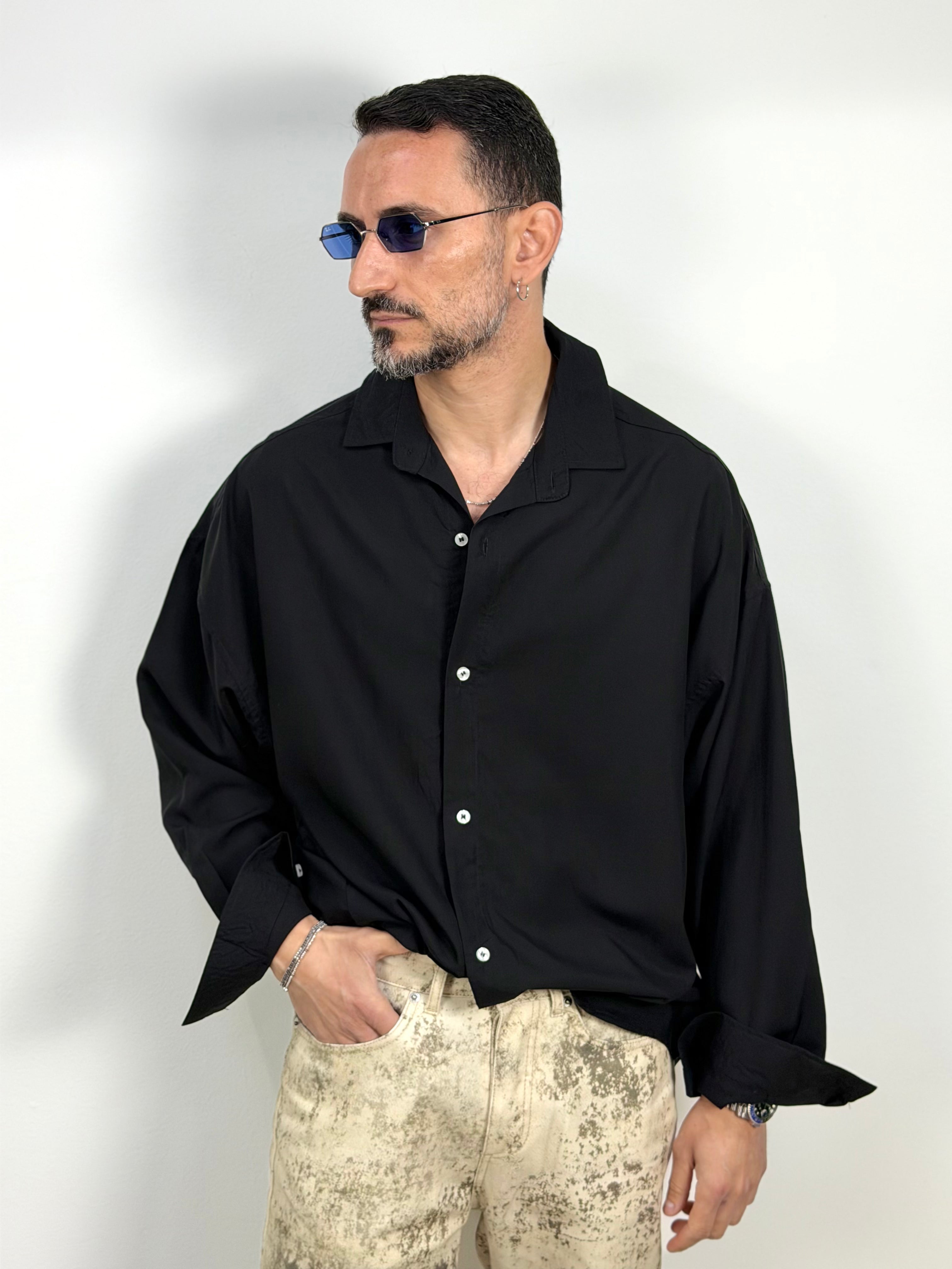 CAMICIA VISCOSA OVER